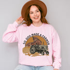 So God Made A Farmer Tractor - Farmer Unisex Crewneck T-Shirt Sweatshirt Hoodie