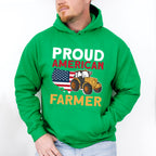 Proud American Farmer Tractor Design - Farmer Unisex Crewneck T-Shirt Sweatshirt Hoodie