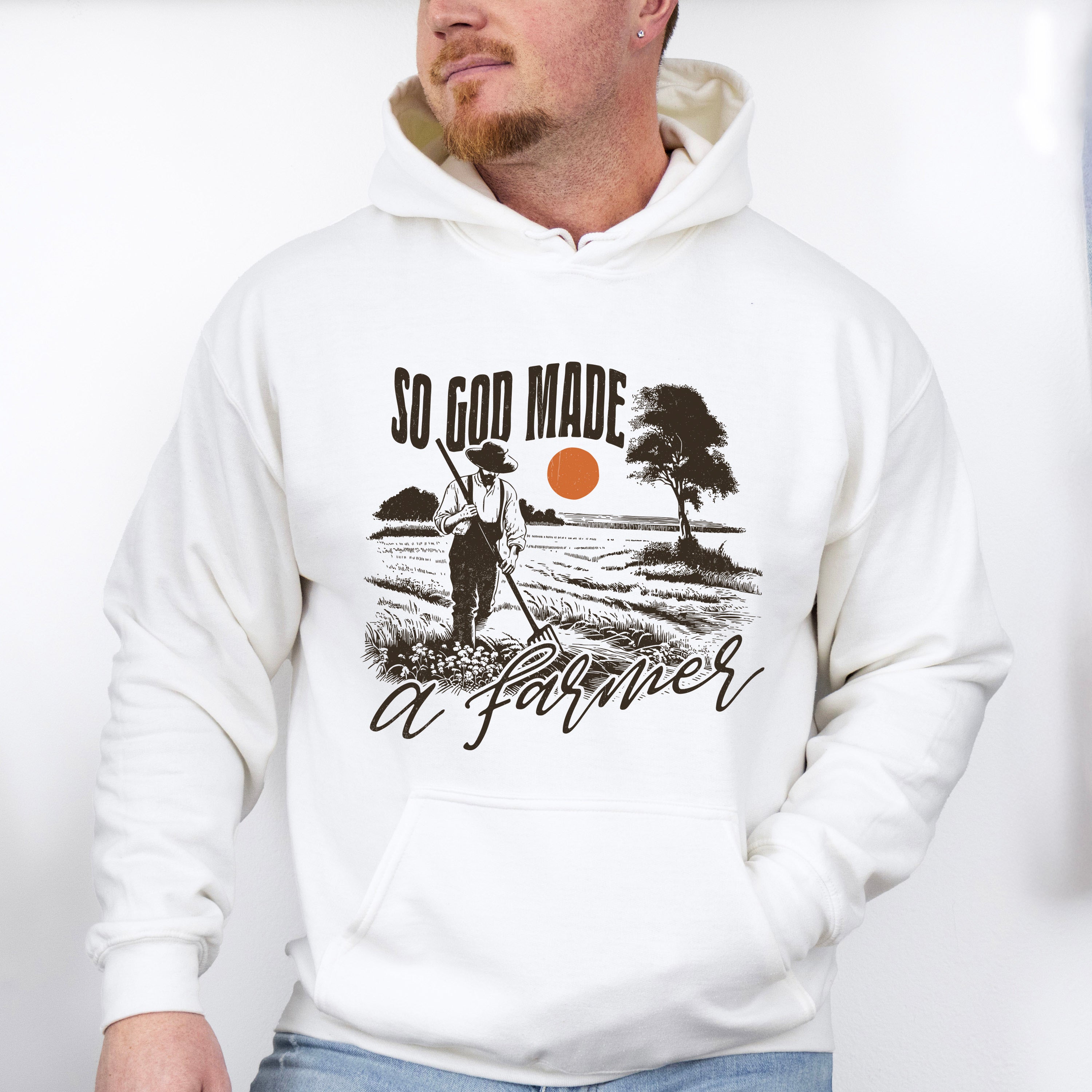 So God Made A Farmer Vintage - Farmer Unisex Crewneck T-Shirt Sweatshirt Hoodie