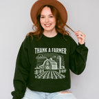 Thank A Farmer Vintage Design - Farmer Unisex Crewneck T-Shirt Sweatshirt Hoodie