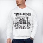 Thank A Farmer Vintage Design - Farmer Unisex Crewneck T-Shirt Sweatshirt Hoodie