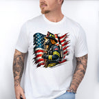 USA Flag Firefighter - Firefighter Unisex Crewneck T-Shirt Sweatshirt Hoodie