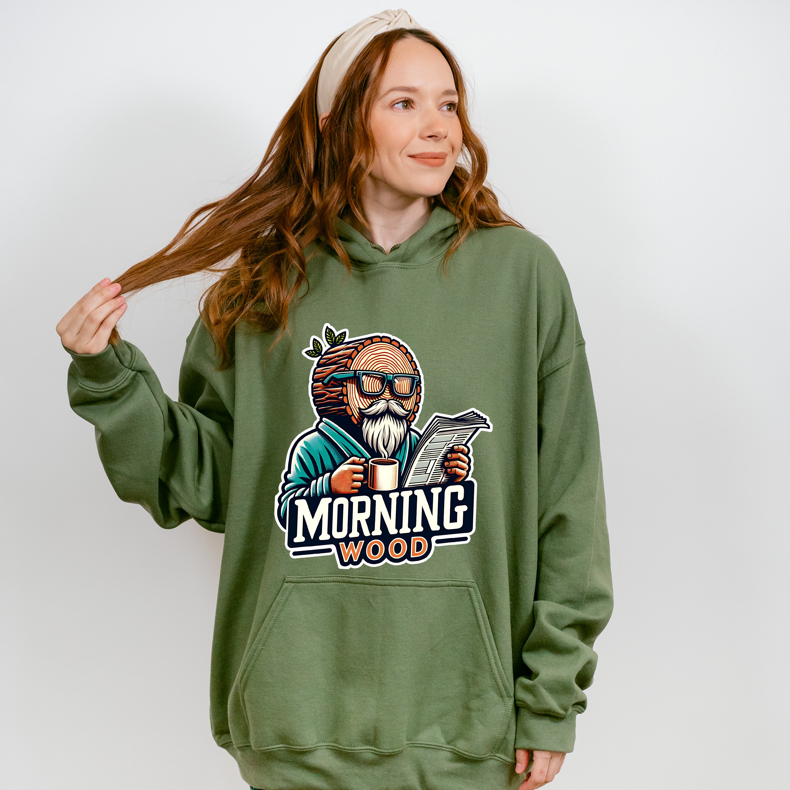Morning Wood - Funny Unisex Crewneck T-Shirt Sweatshirt Hoodie