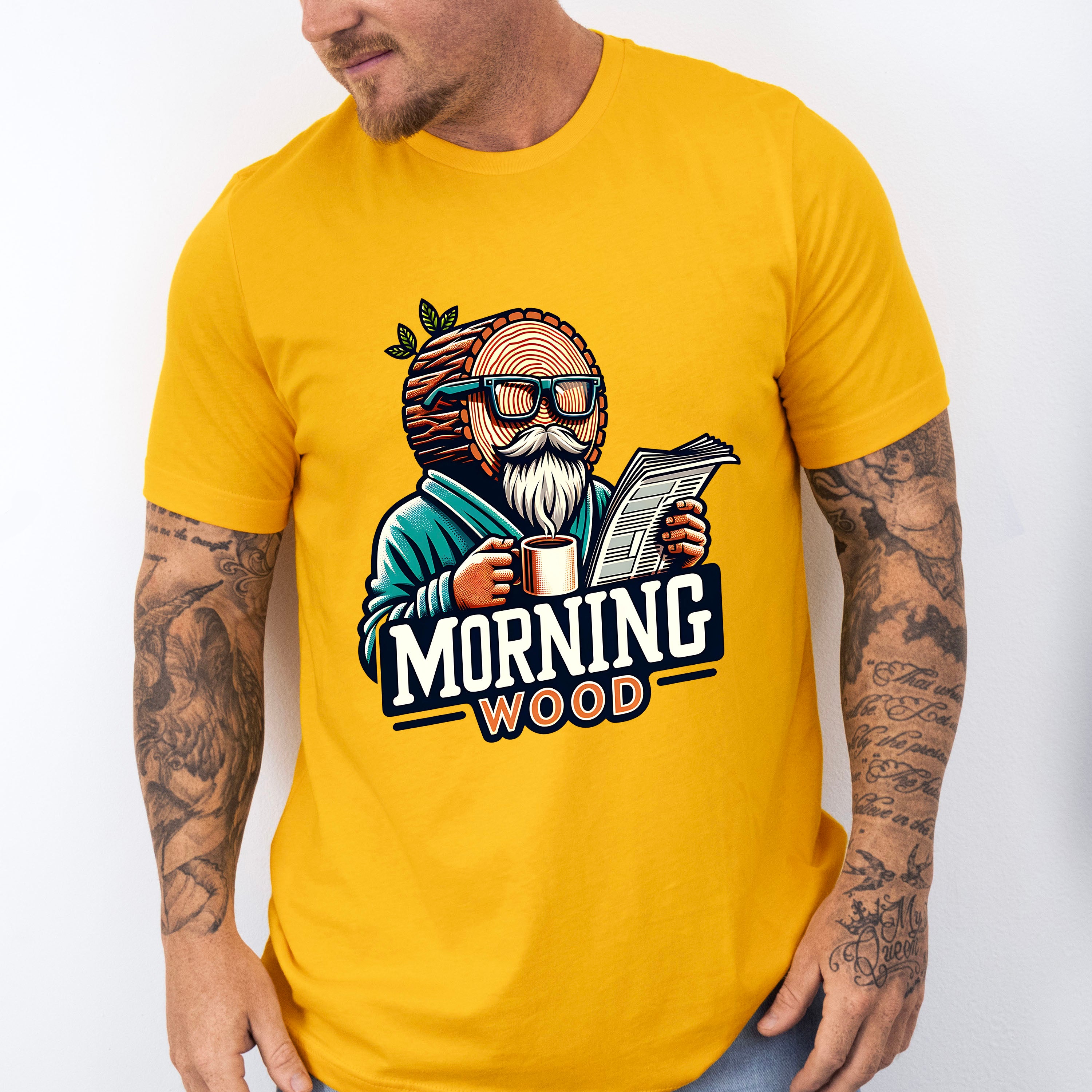 Morning Wood - Funny Unisex Crewneck T-Shirt Sweatshirt Hoodie