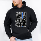 Police USA Flag Bike Design - Police Unisex Crewneck T-Shirt Sweatshirt Hoodie
