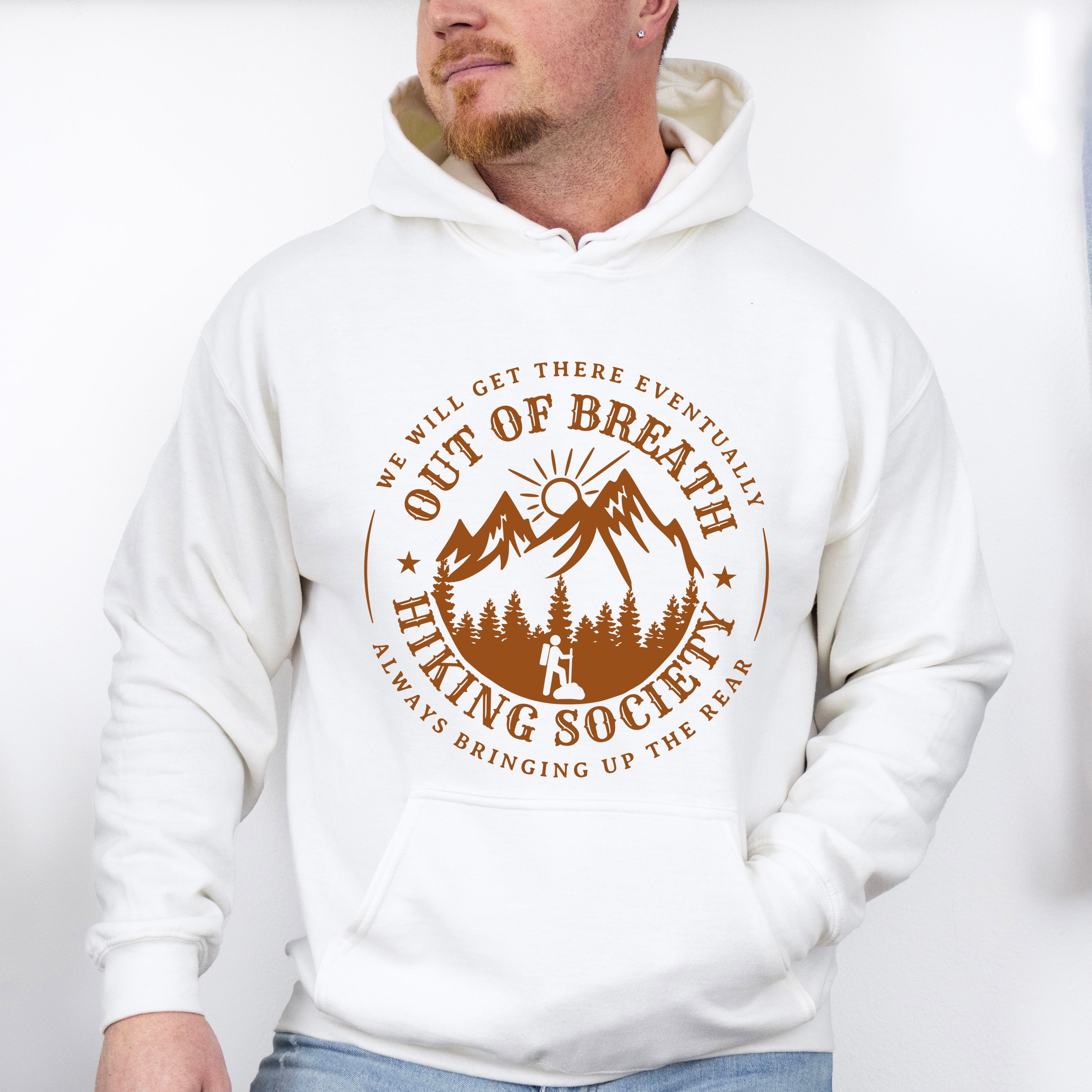 Out Of Breath Hiking Society Design - Hiking Unisex Crewneck T-Shirt Sweatshirt Hoodie