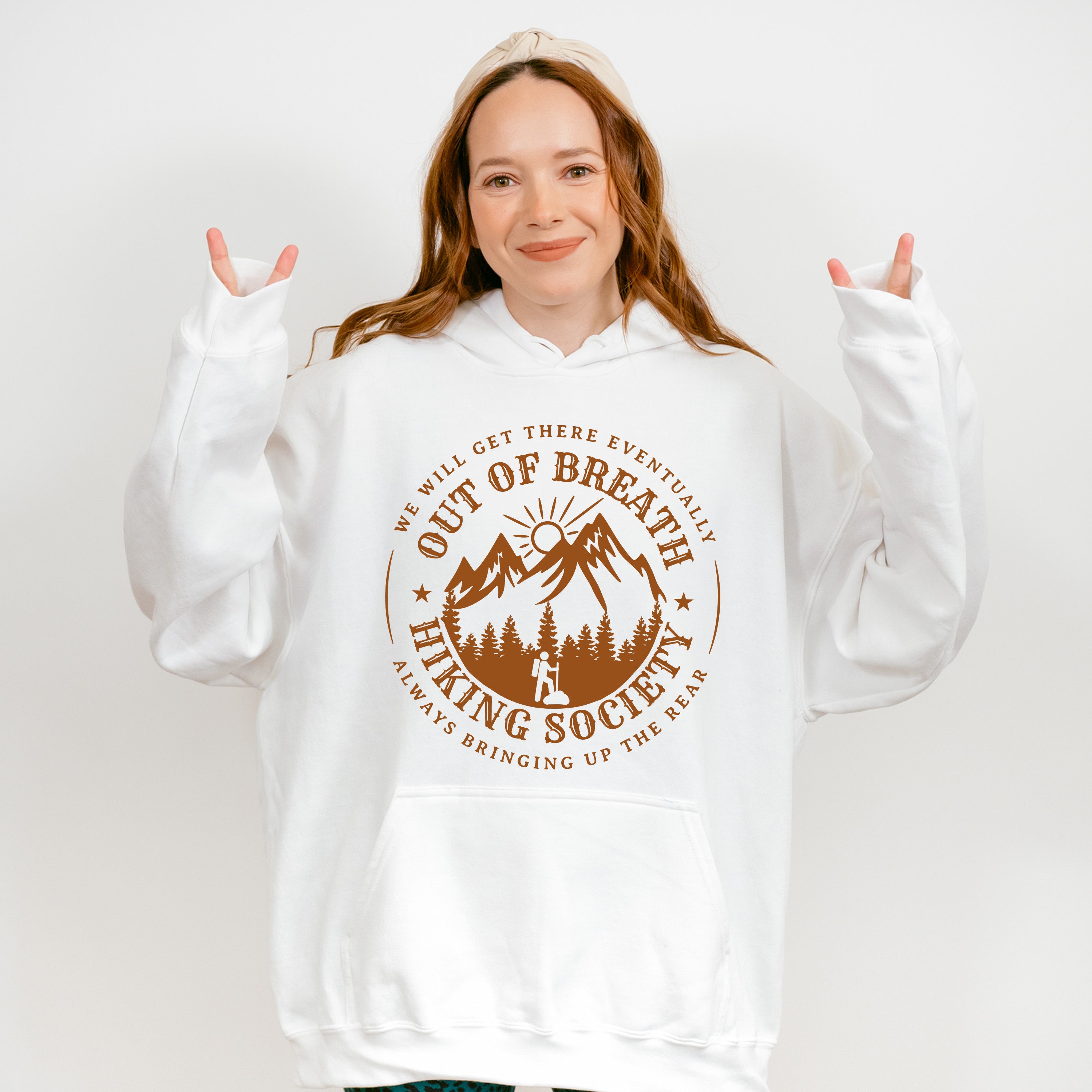 Out Of Breath Hiking Society Design - Hiking Unisex Crewneck T-Shirt Sweatshirt Hoodie