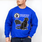 K9 Unit USA Flag Design - Police Unisex Crewneck T-Shirt Sweatshirt Hoodie