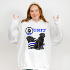 K9 Unit USA Flag Design - Police Unisex Crewneck T-Shirt Sweatshirt Hoodie