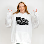 USA Flag Police Car - Police Unisex Crewneck T-Shirt Sweatshirt Hoodie