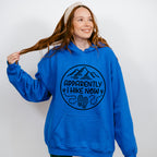Apparently I Hike Now Design - Hiking Unisex Crewneck T-Shirt Sweatshirt Hoodie