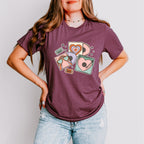 Heart Vinyls Design - Valentine's Day Unisex Crewneck T-Shirt Sweatshirt Hoodie