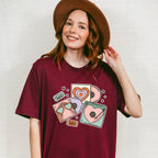Heart Vinyls Design - Valentine's Day Unisex Crewneck T-Shirt Sweatshirt Hoodie