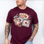 Heart Vinyls Design - Valentine's Day Unisex Crewneck T-Shirt Sweatshirt Hoodie