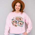 Heart Vinyls Design - Valentine's Day Unisex Crewneck T-Shirt Sweatshirt Hoodie