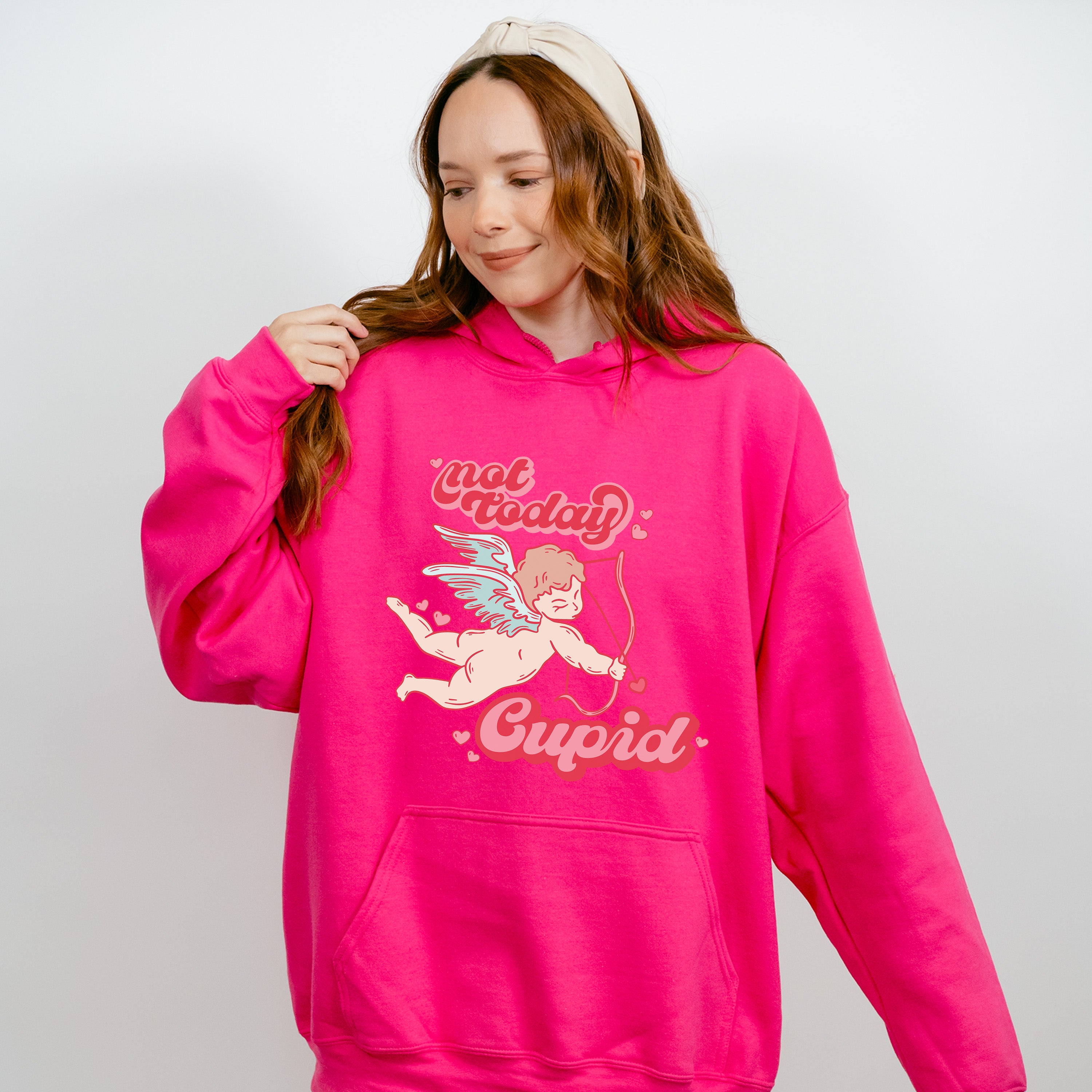 Not Today Cupid Eros Design - Valentine's Day Unisex Crewneck T-Shirt Sweatshirt Hoodie