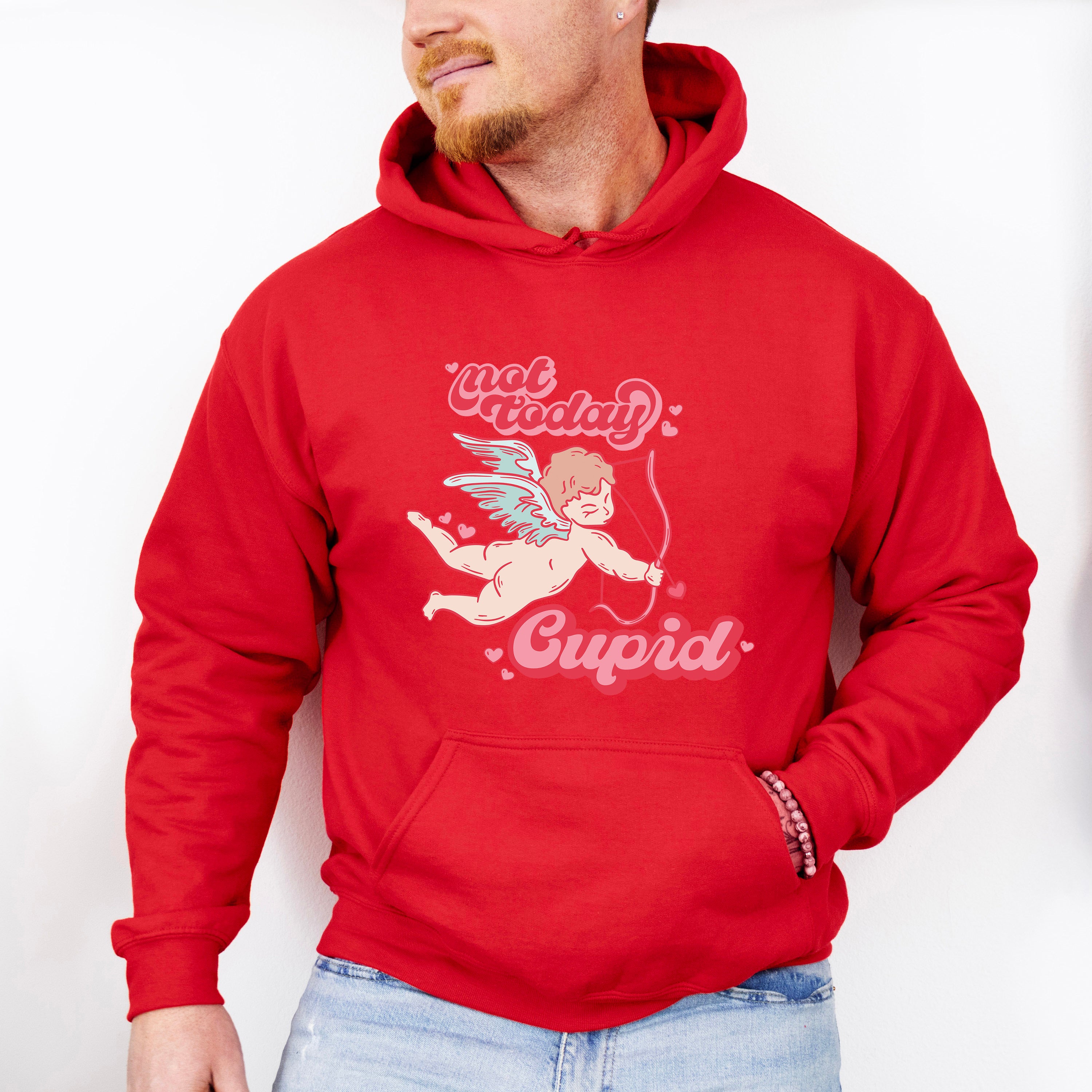 Not Today Cupid Eros Design - Valentine's Day Unisex Crewneck T-Shirt Sweatshirt Hoodie