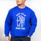 Keep Calm and Hike On Design - Hiking Unisex Crewneck T-Shirt Sweatshirt Hoodie