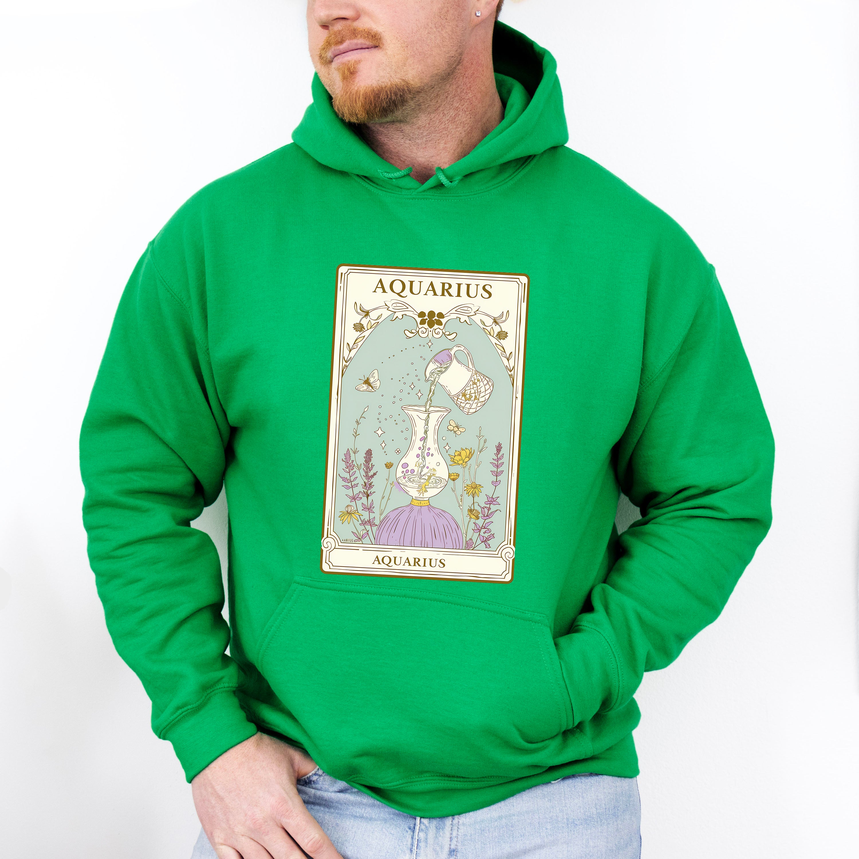 Aquarius Tarot Card - Zodiacs &amp; Horoscopes Unisex Crewneck T-Shirt Sweatshirt Hoodie