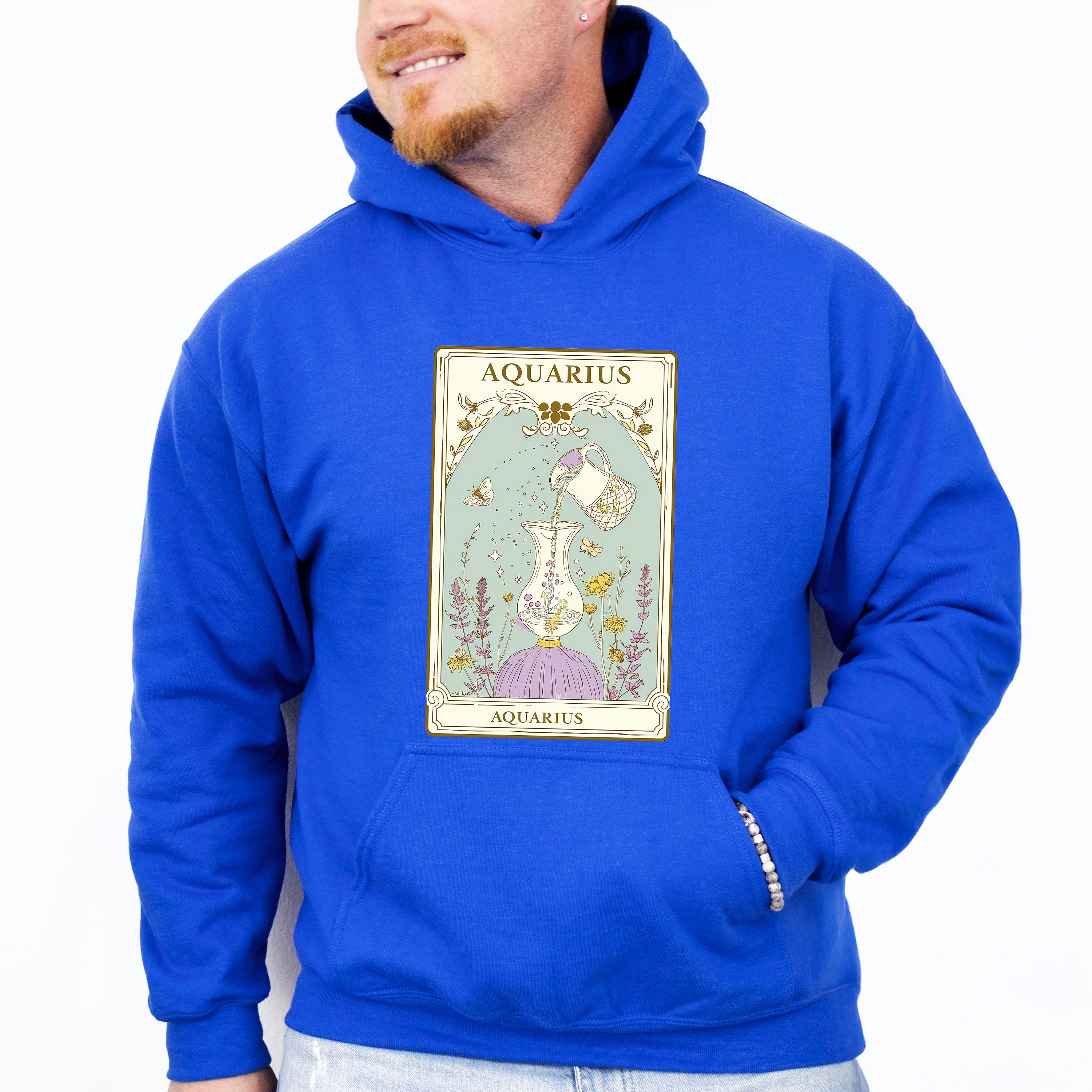 Aquarius Tarot Card - Zodiacs &amp; Horoscopes Unisex Crewneck T-Shirt Sweatshirt Hoodie