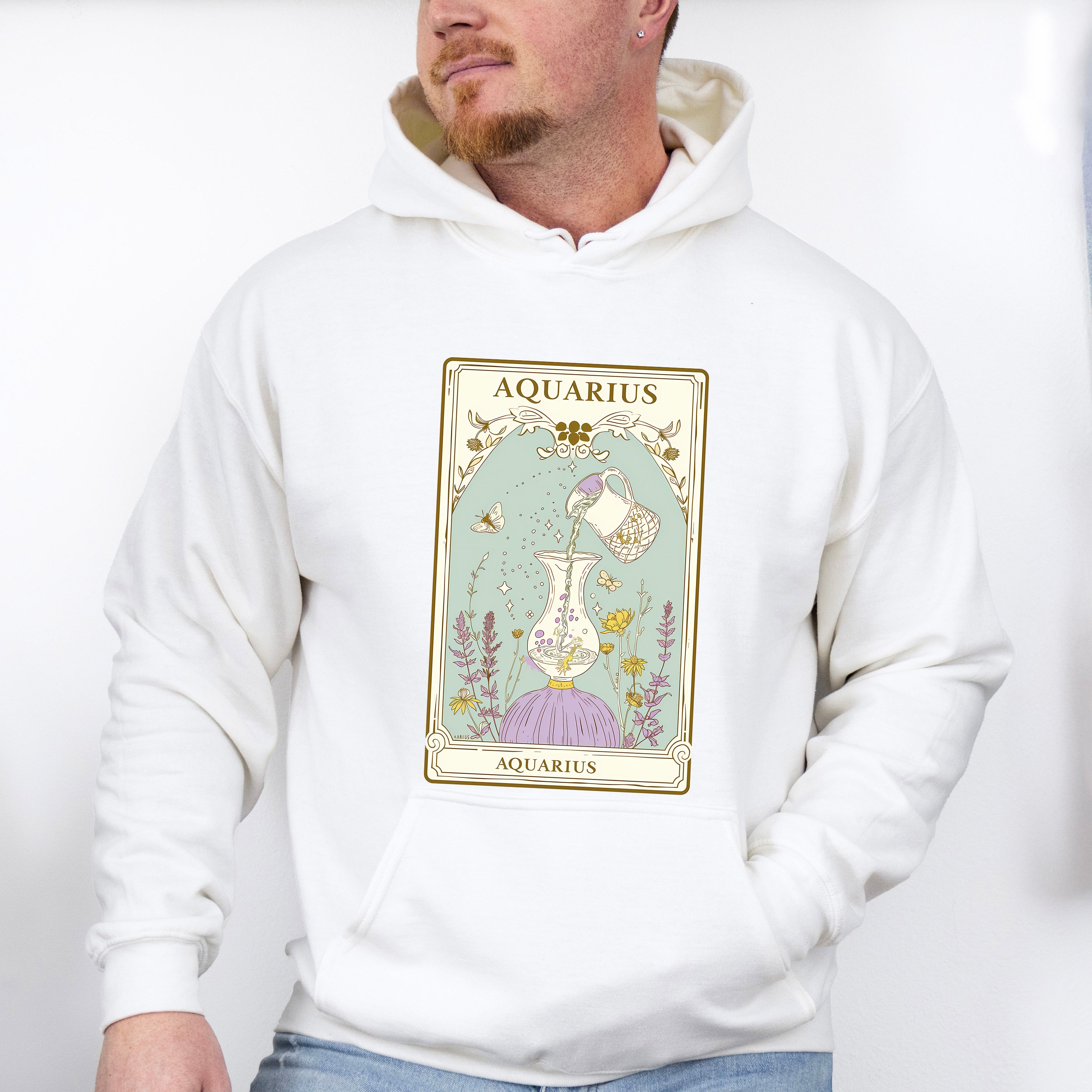 Aquarius Tarot Card - Zodiacs &amp; Horoscopes Unisex Crewneck T-Shirt Sweatshirt Hoodie