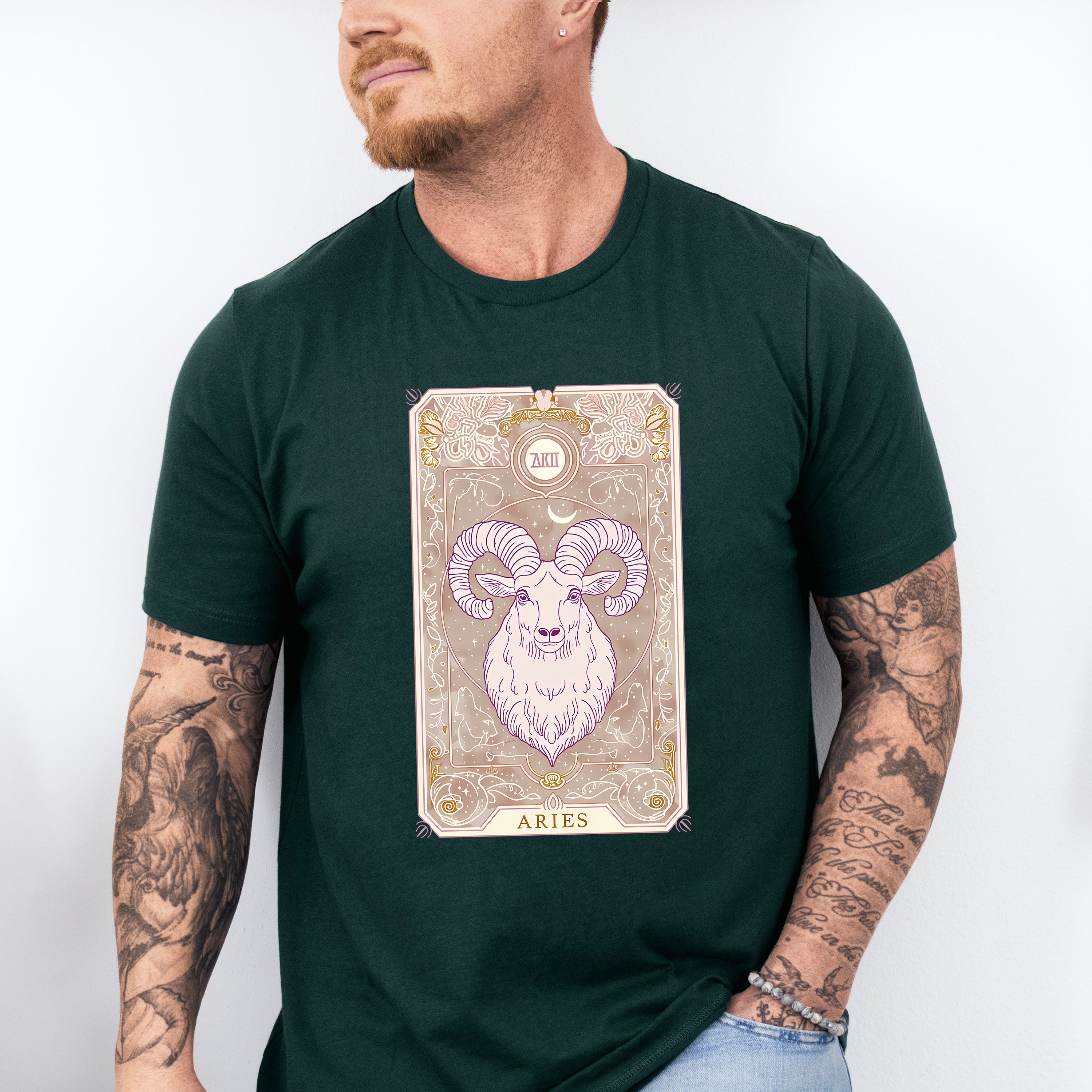 Aries Tarot Card - Zodiacs &amp; Horoscopes Unisex Crewneck T-Shirt Sweatshirt Hoodie