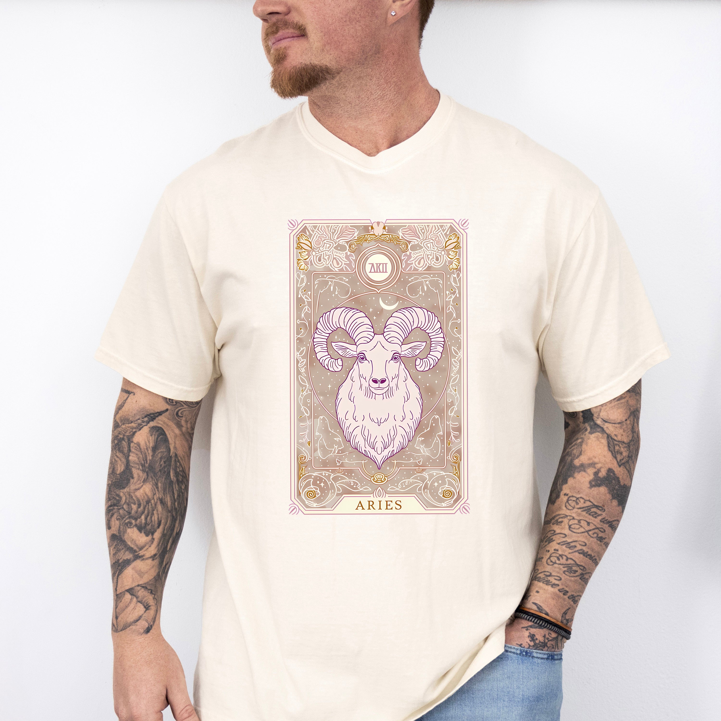 Aries Tarot Card - Zodiacs &amp; Horoscopes Unisex Crewneck T-Shirt Sweatshirt Hoodie