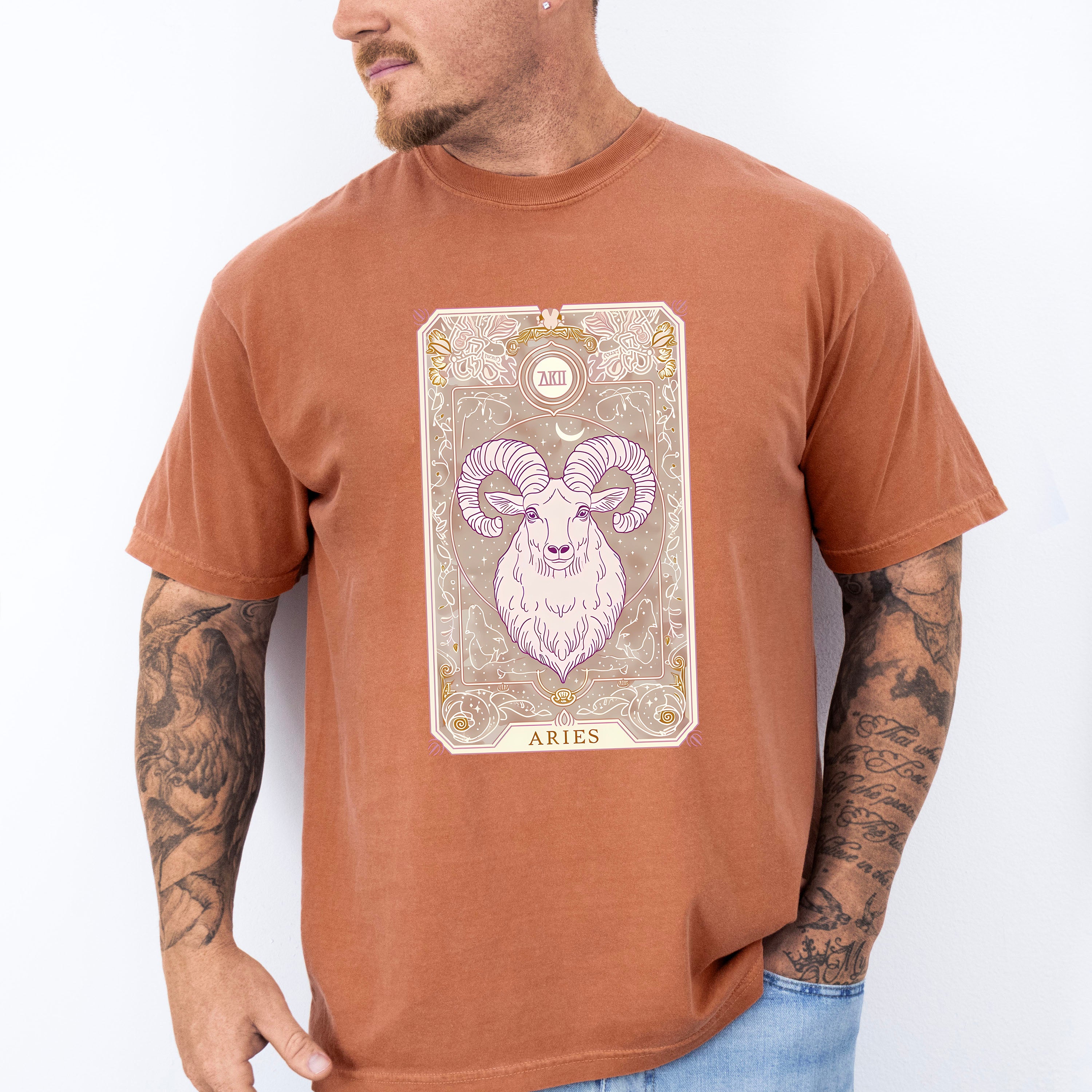 Aries Tarot Card - Zodiacs &amp; Horoscopes Unisex Crewneck T-Shirt Sweatshirt Hoodie