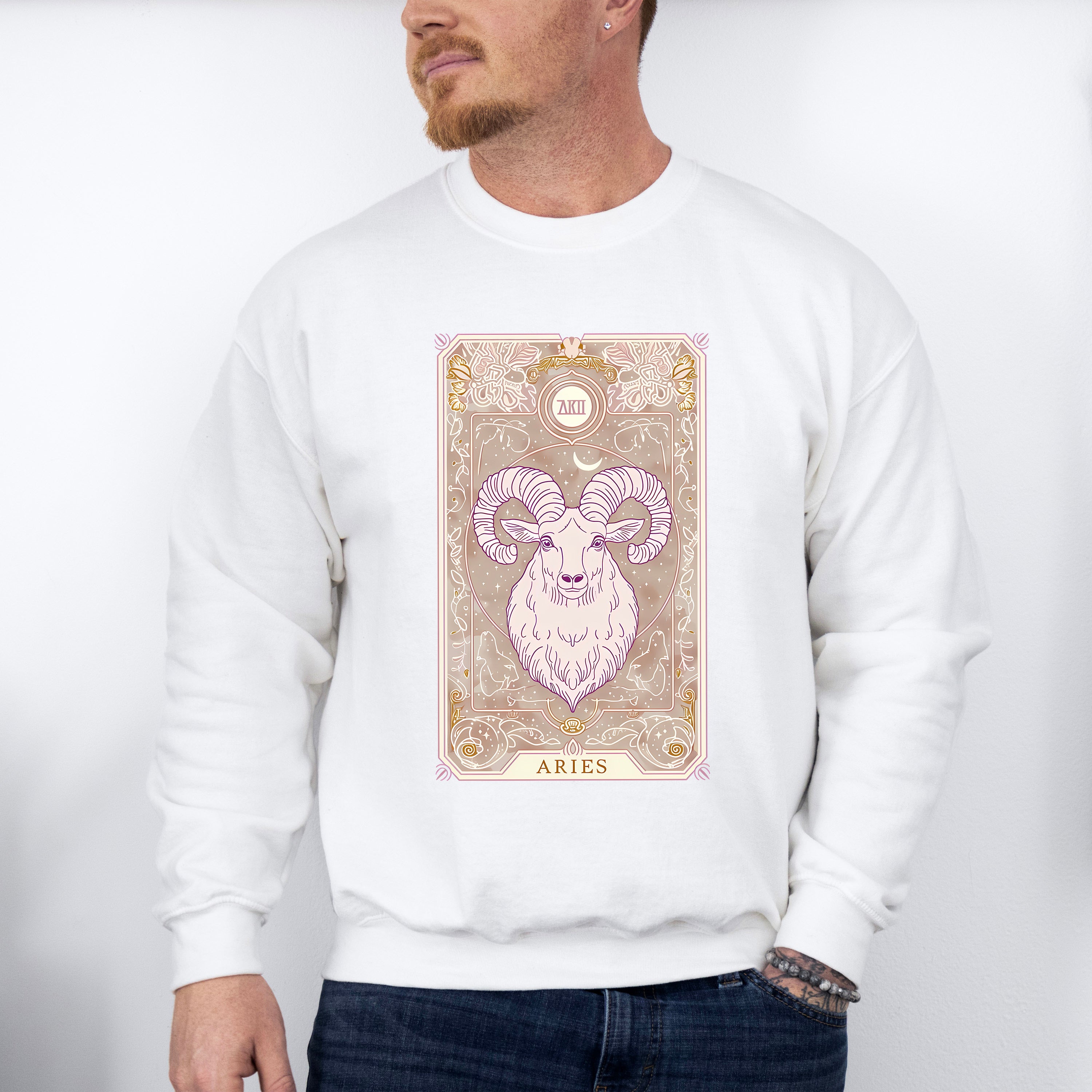Aries Tarot Card - Zodiacs &amp; Horoscopes Unisex Crewneck T-Shirt Sweatshirt Hoodie
