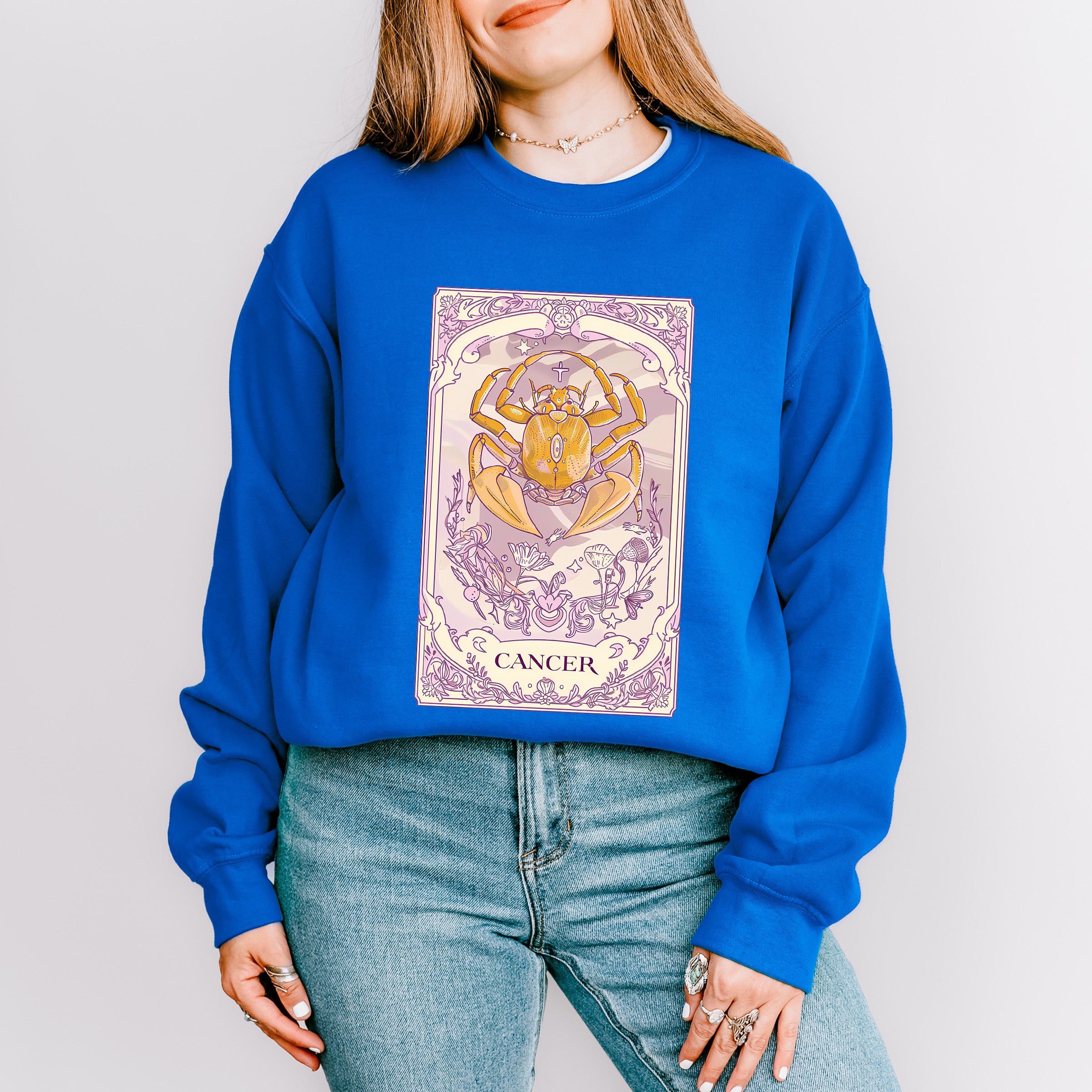 Cancer Tarot Card - Zodiacs &amp; Horoscopes Unisex Crewneck T-Shirt Sweatshirt Hoodie