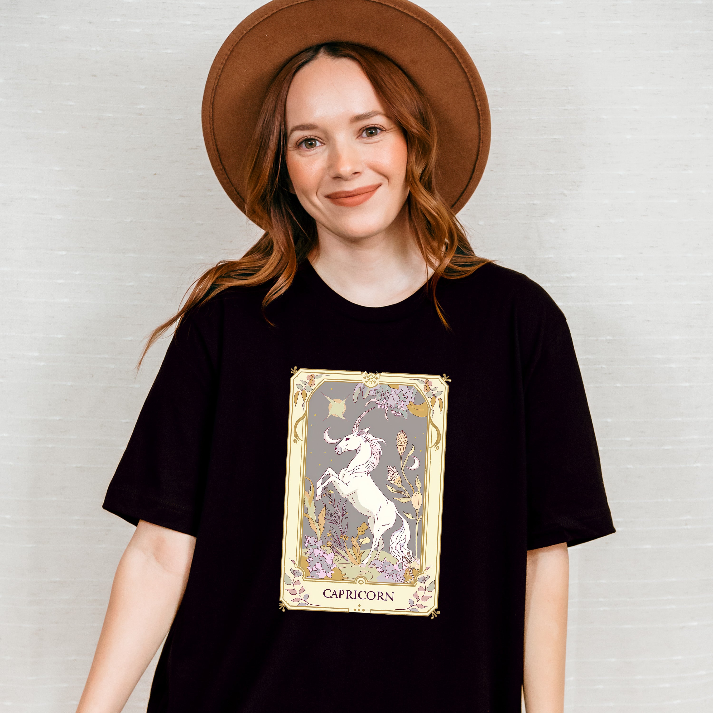 Capricorn Tarot Card - Zodiacs &amp; Horoscopes Unisex Crewneck T-Shirt Sweatshirt Hoodie