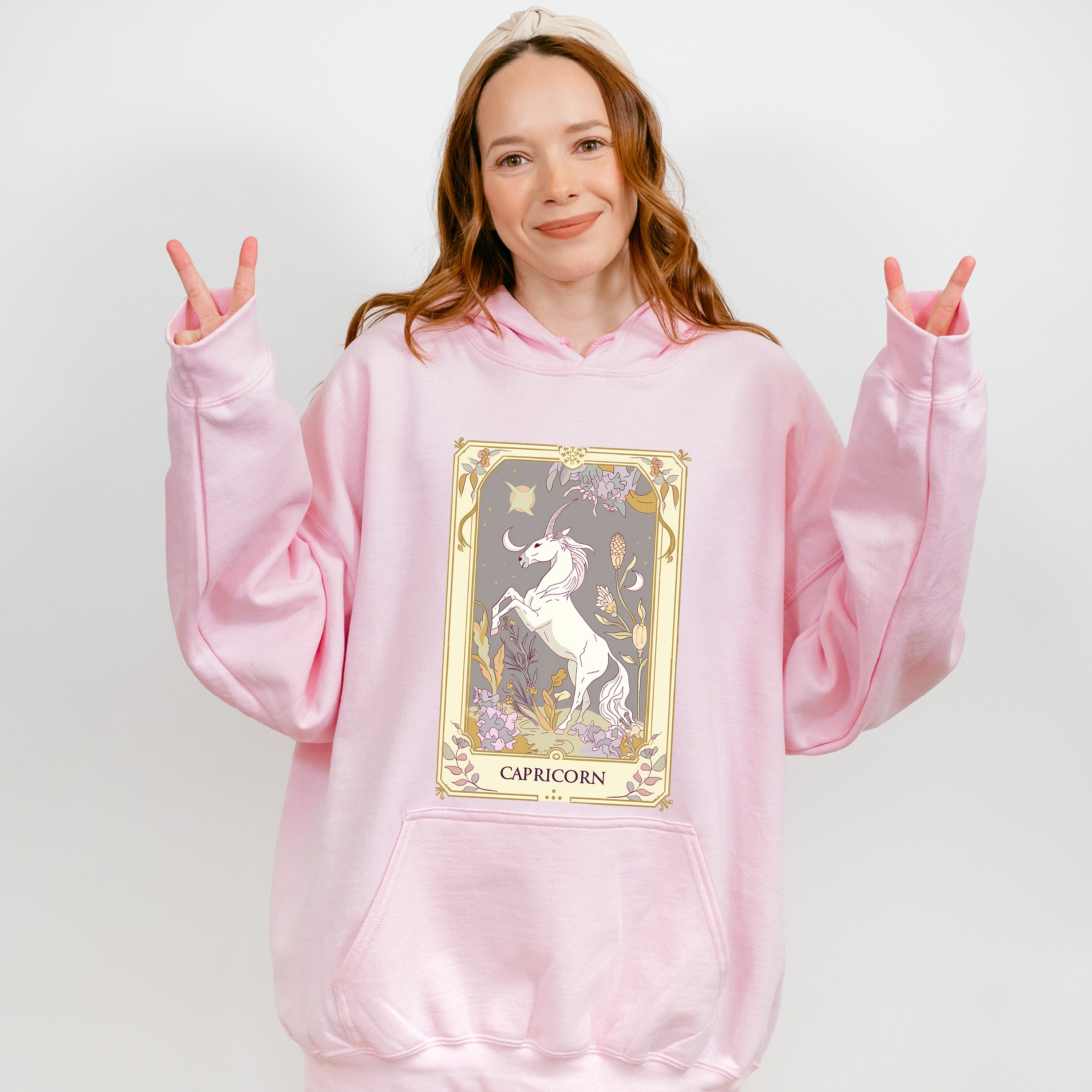 Capricorn Tarot Card - Zodiacs &amp; Horoscopes Unisex Crewneck T-Shirt Sweatshirt Hoodie
