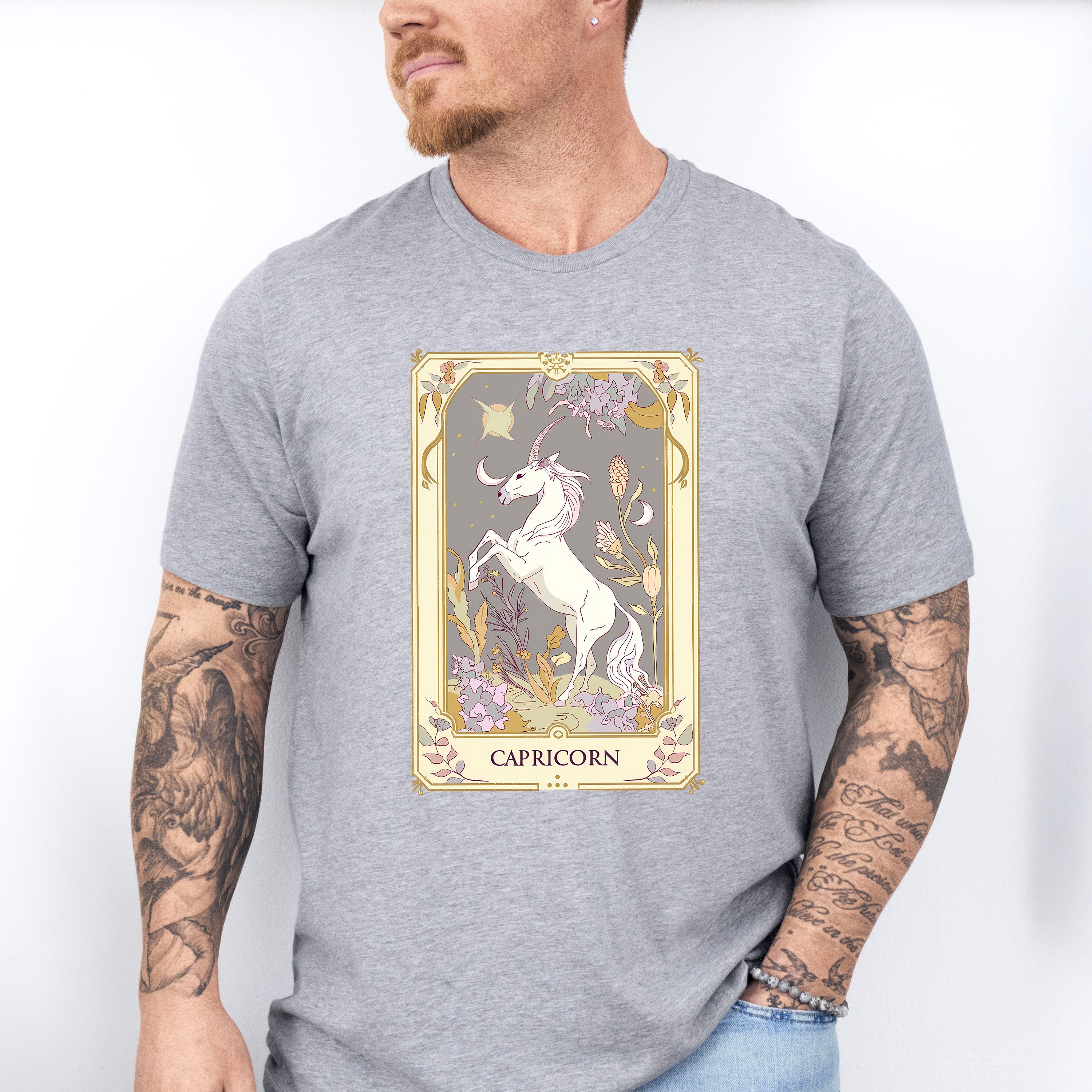Capricorn Tarot Card - Zodiacs &amp; Horoscopes Unisex Crewneck T-Shirt Sweatshirt Hoodie