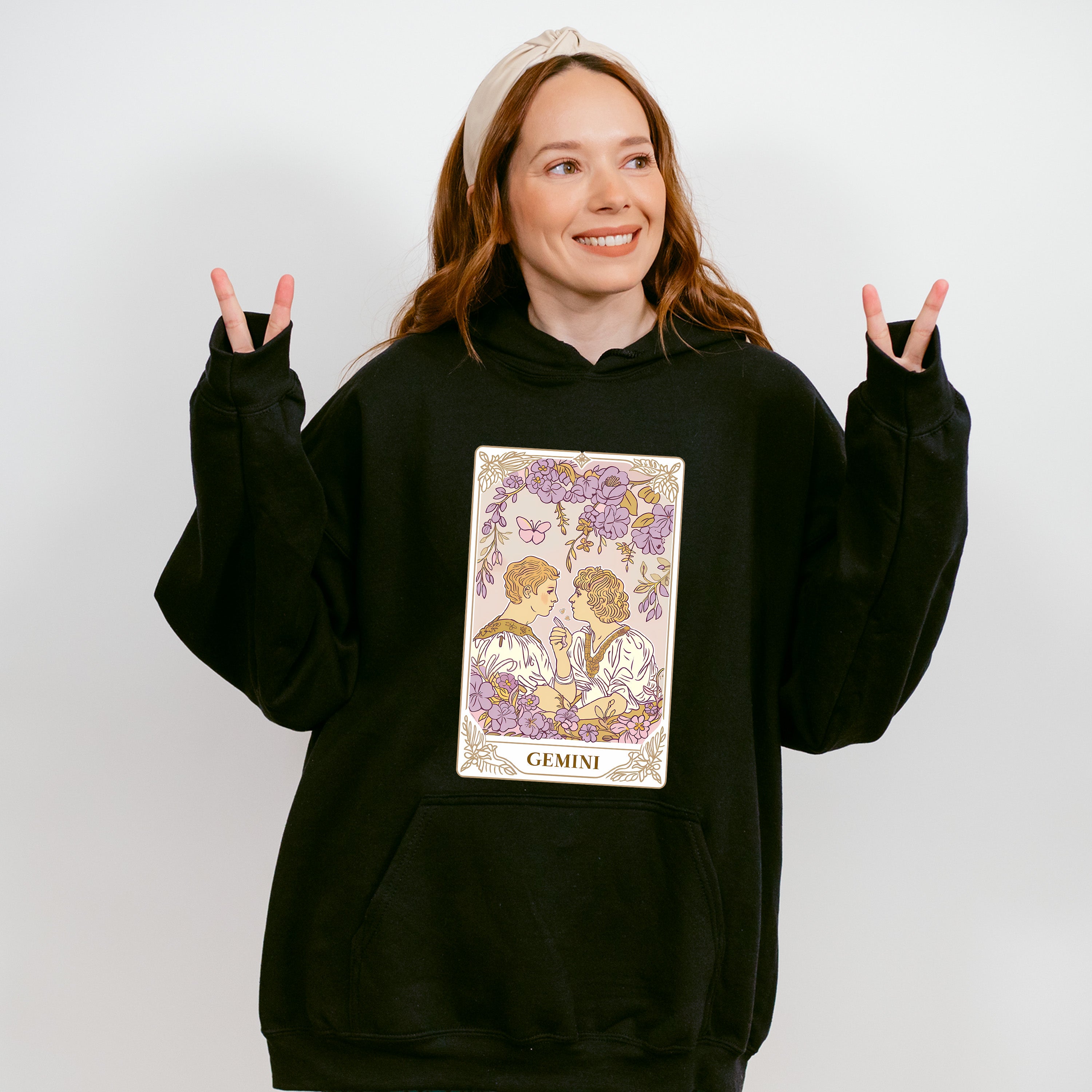Gemini Tarot Card - Zodiacs &amp; Horoscopes Unisex Crewneck T-Shirt Sweatshirt Hoodie