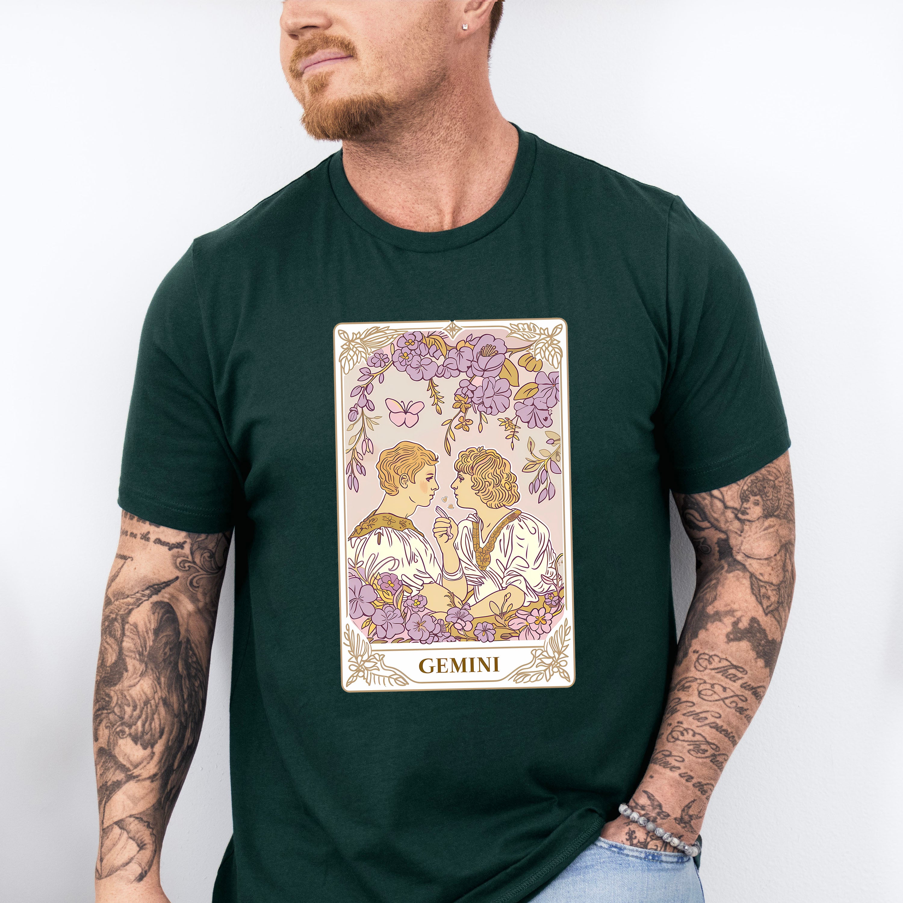 Gemini Tarot Card - Zodiacs &amp; Horoscopes Unisex Crewneck T-Shirt Sweatshirt Hoodie