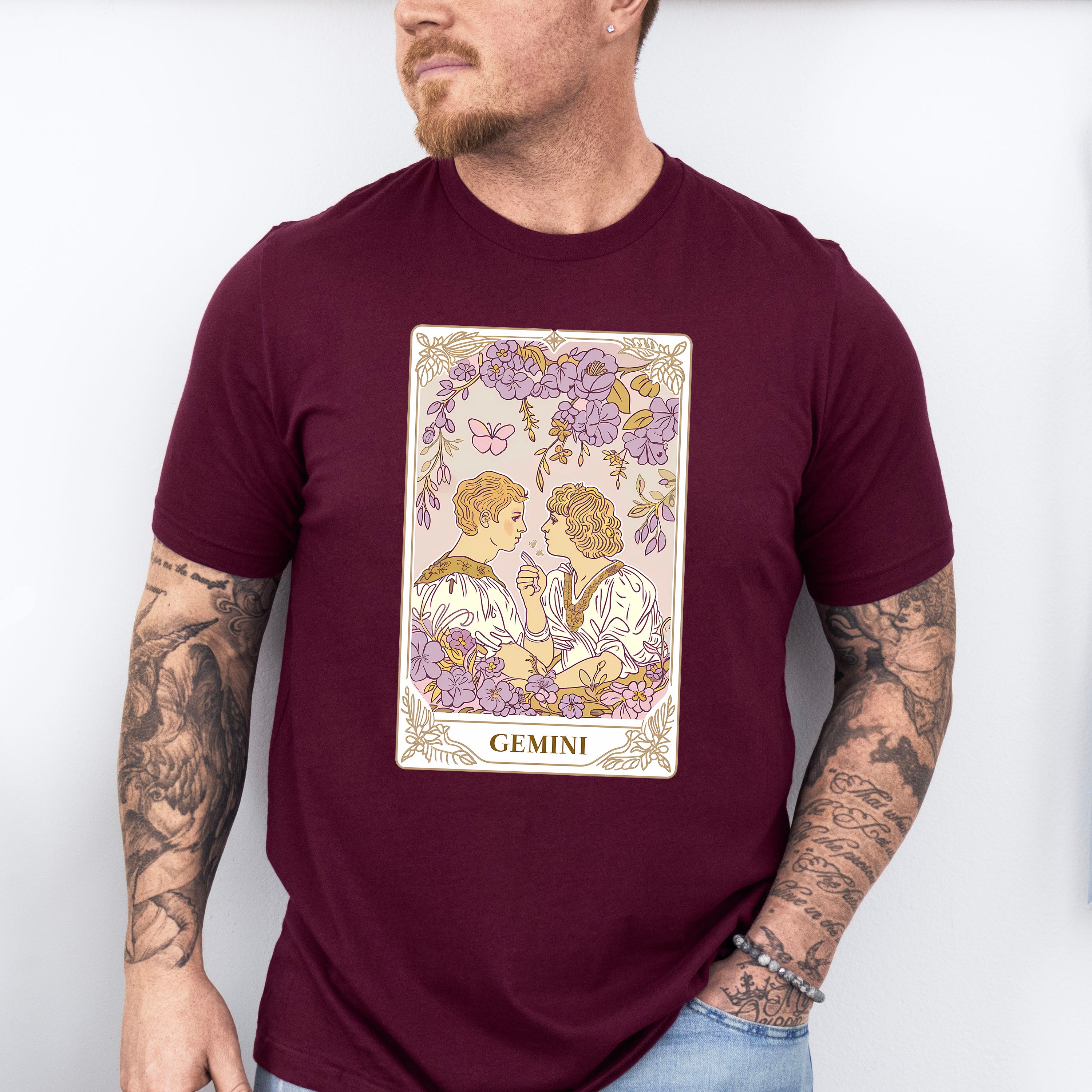 Gemini Tarot Card - Zodiacs &amp; Horoscopes Unisex Crewneck T-Shirt Sweatshirt Hoodie