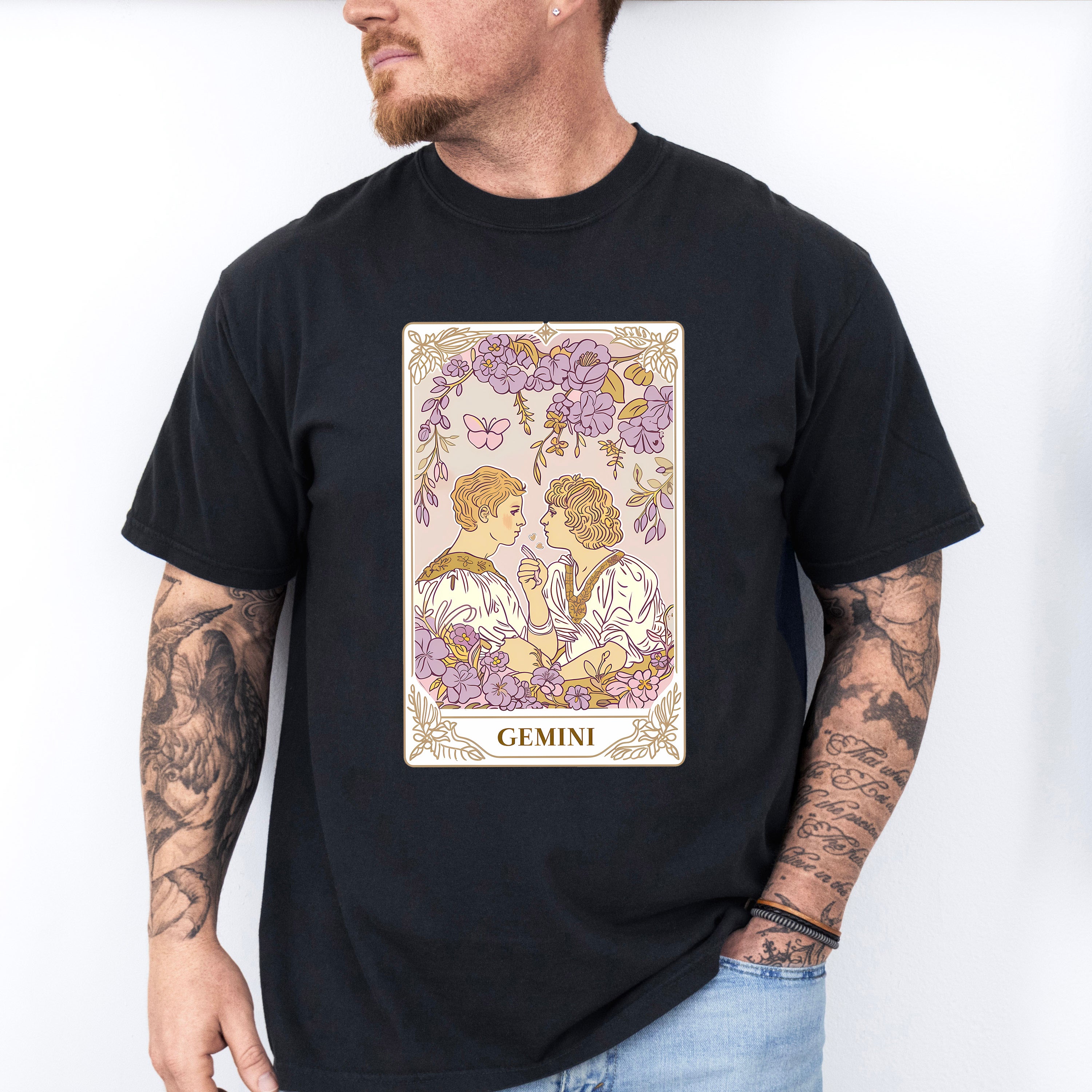 Gemini Tarot Card - Zodiacs &amp; Horoscopes Unisex Crewneck T-Shirt Sweatshirt Hoodie