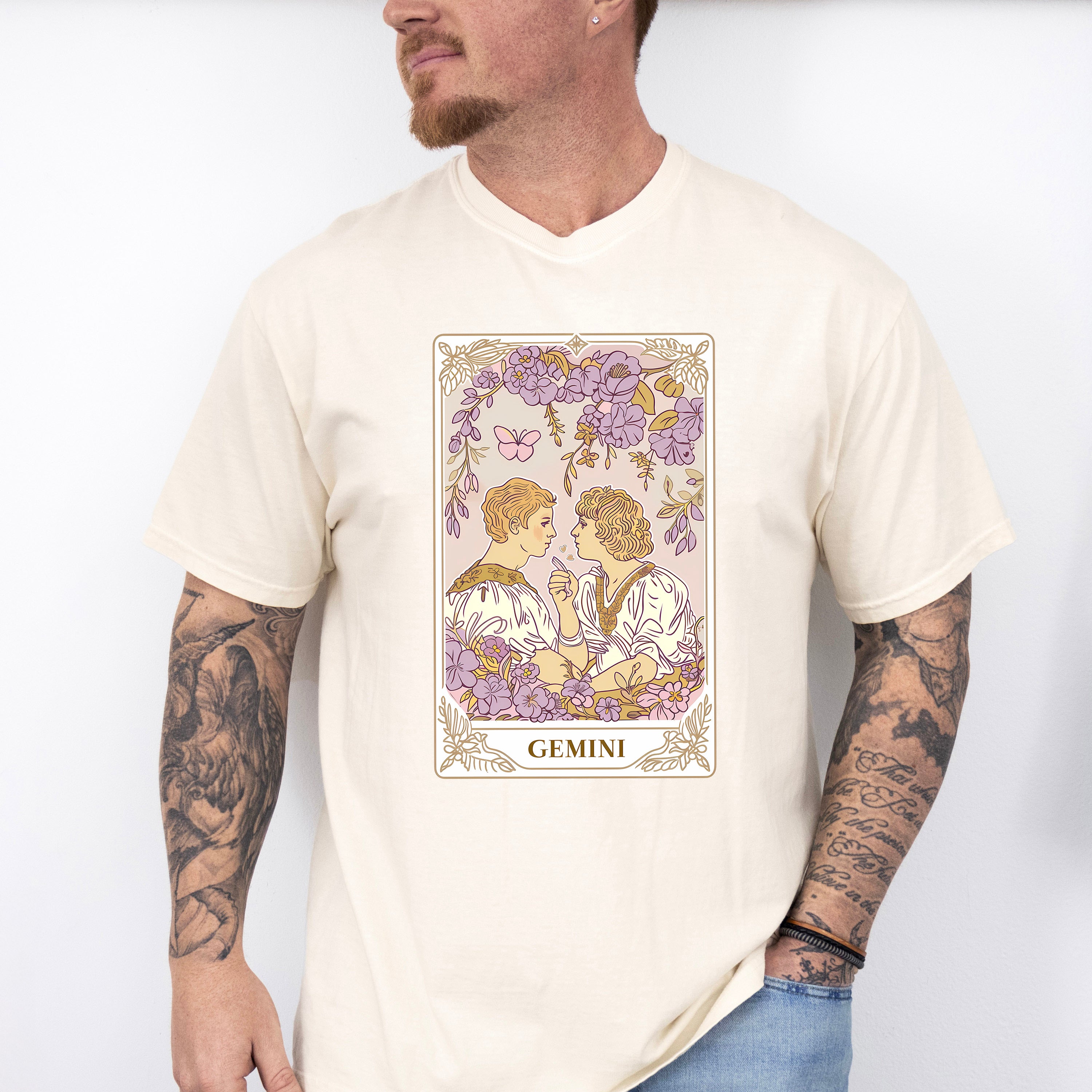 Gemini Tarot Card - Zodiacs &amp; Horoscopes Unisex Crewneck T-Shirt Sweatshirt Hoodie