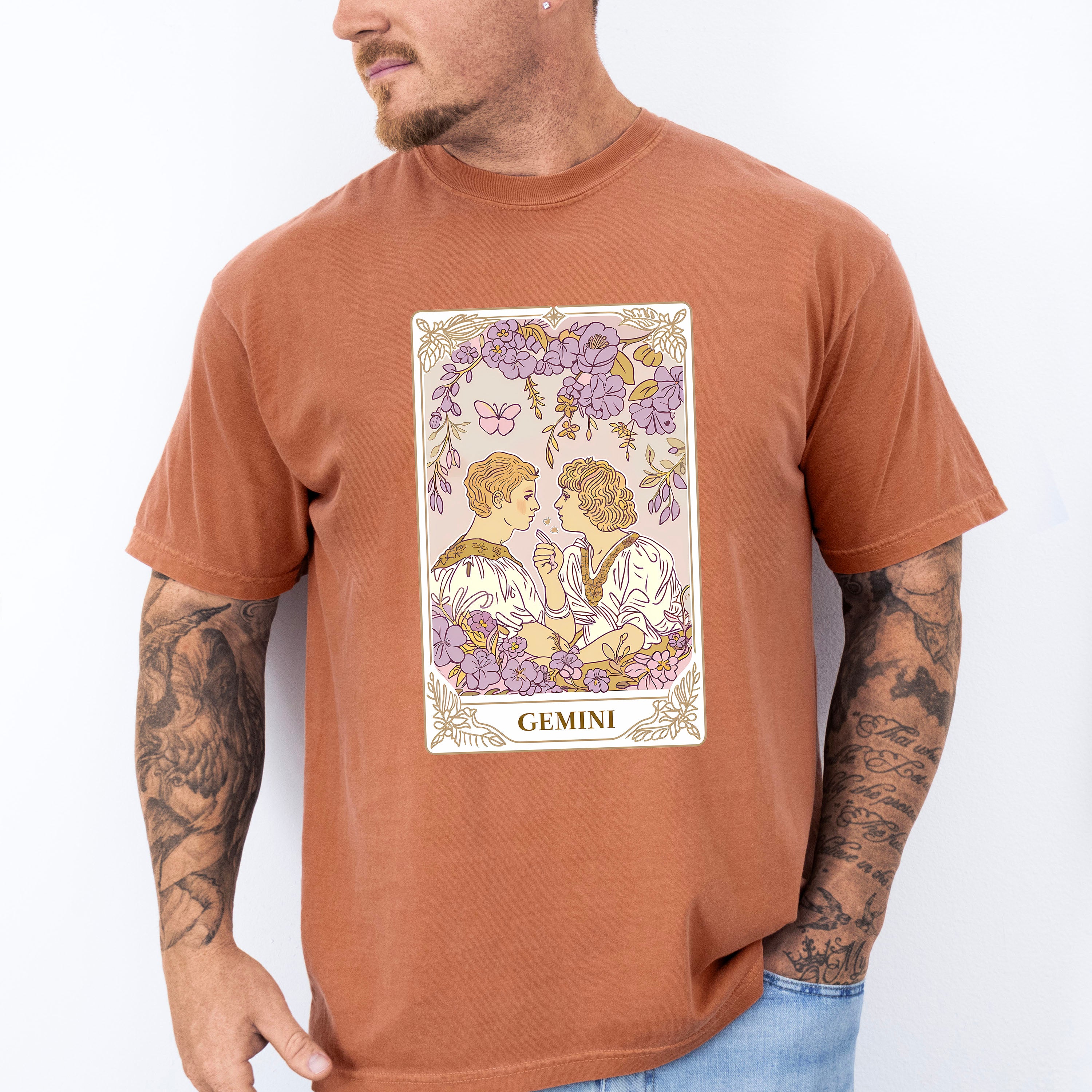 Gemini Tarot Card - Zodiacs &amp; Horoscopes Unisex Crewneck T-Shirt Sweatshirt Hoodie