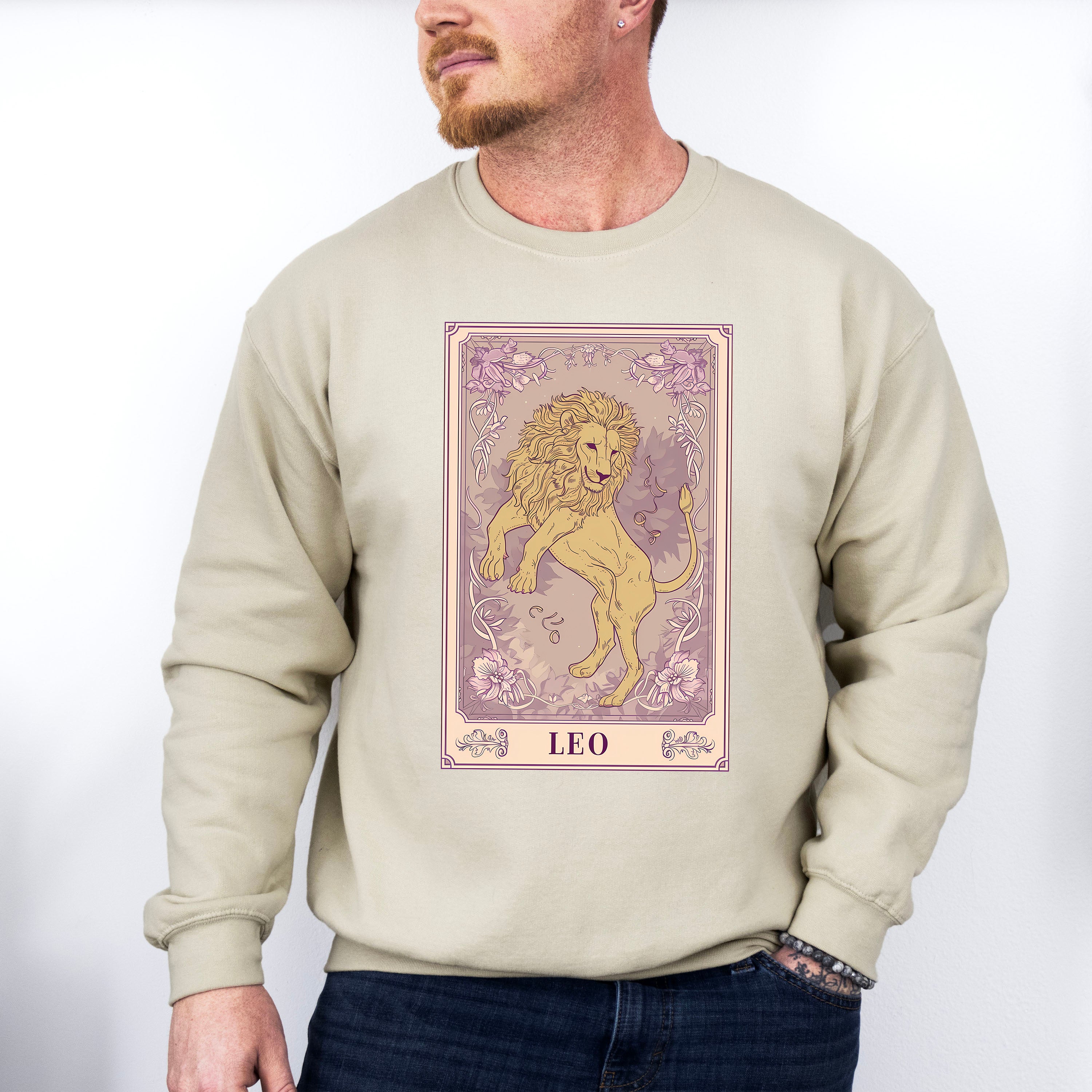 Leo Tarot Card - Zodiacs &amp; Horoscopes Unisex Crewneck T-Shirt Sweatshirt Hoodie