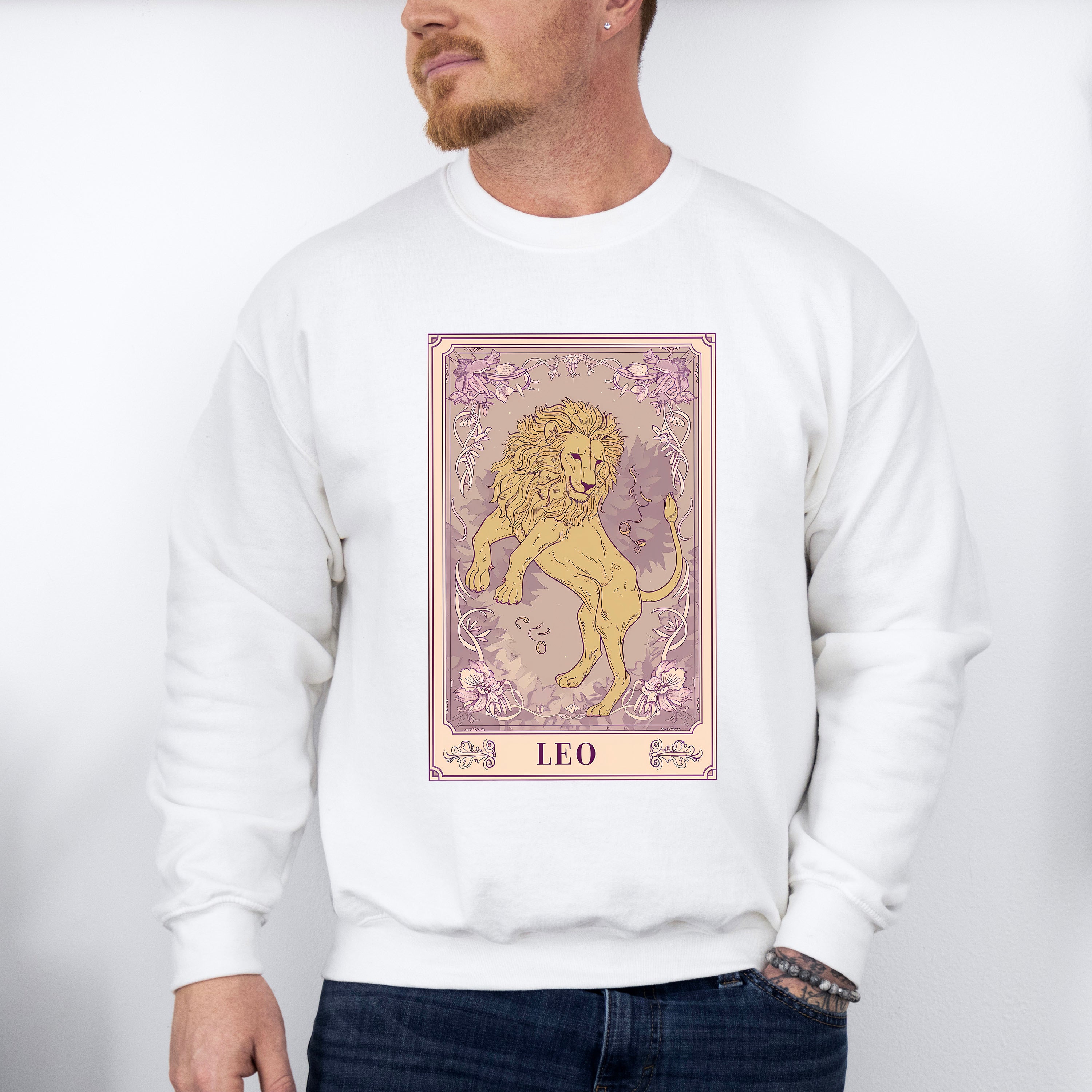 Leo Tarot Card - Zodiacs &amp; Horoscopes Unisex Crewneck T-Shirt Sweatshirt Hoodie