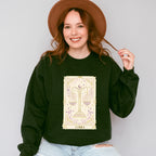 Libra Tarot Card - Zodiacs & Horoscopes Unisex Crewneck T-Shirt Sweatshirt Hoodie