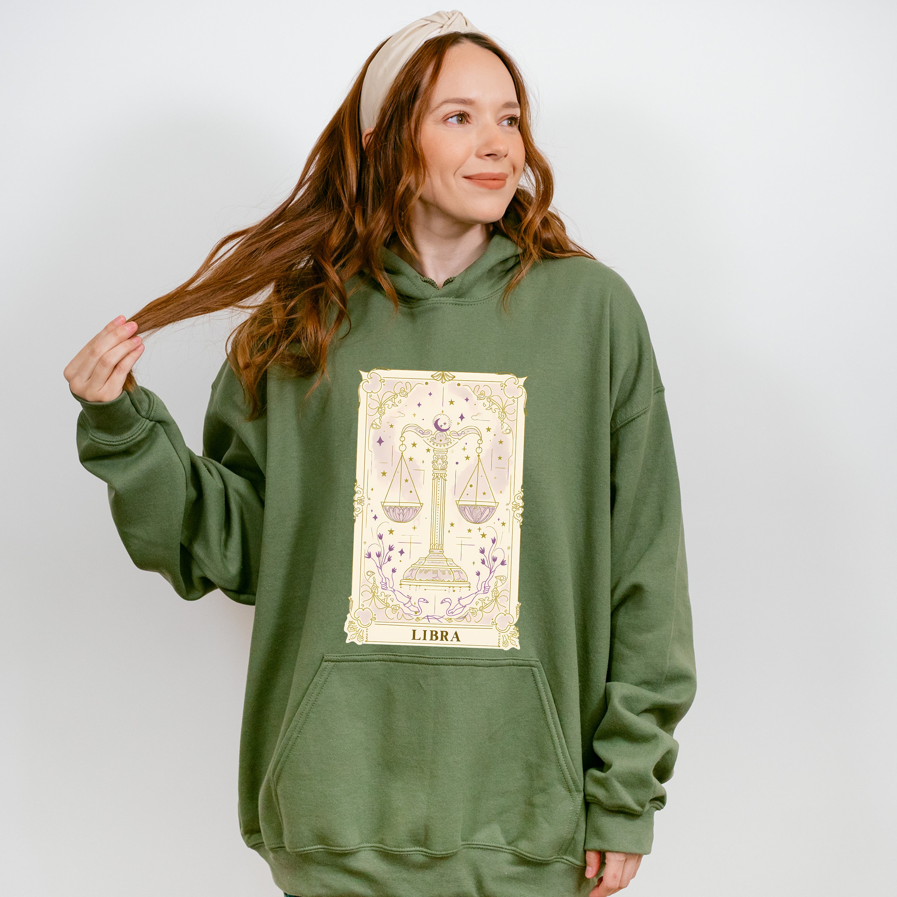 Libra Tarot Card - Zodiacs &amp; Horoscopes Unisex Crewneck T-Shirt Sweatshirt Hoodie