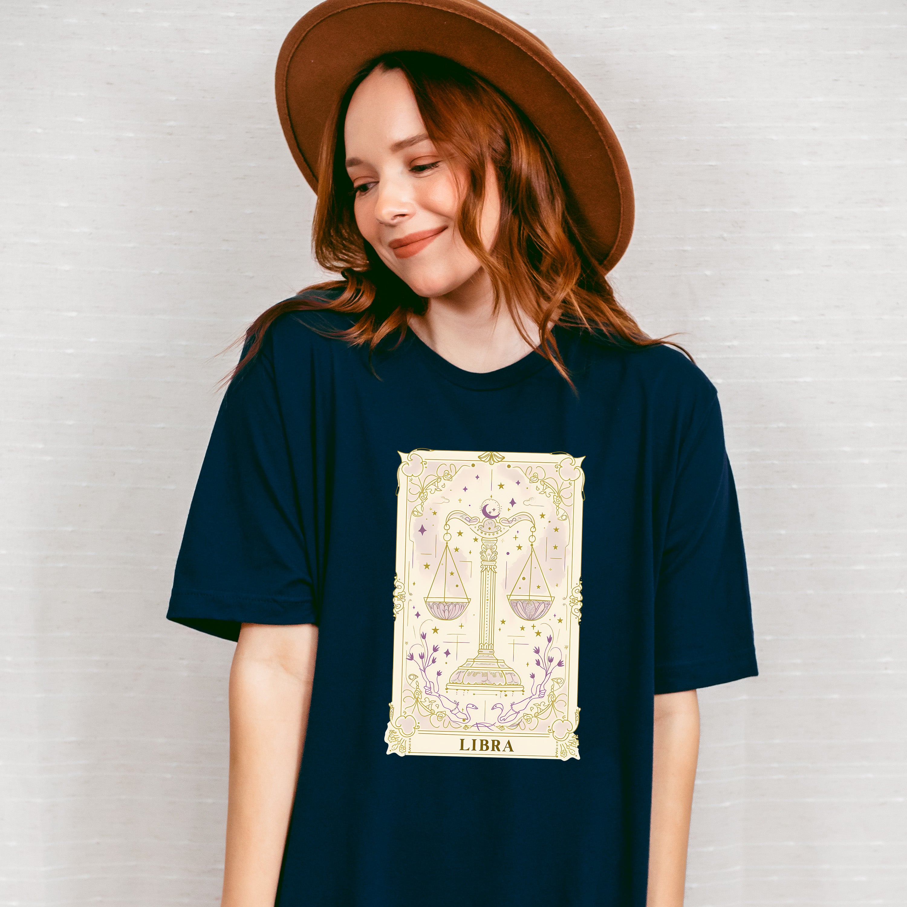 Libra Tarot Card - Zodiacs &amp; Horoscopes Unisex Crewneck T-Shirt Sweatshirt Hoodie