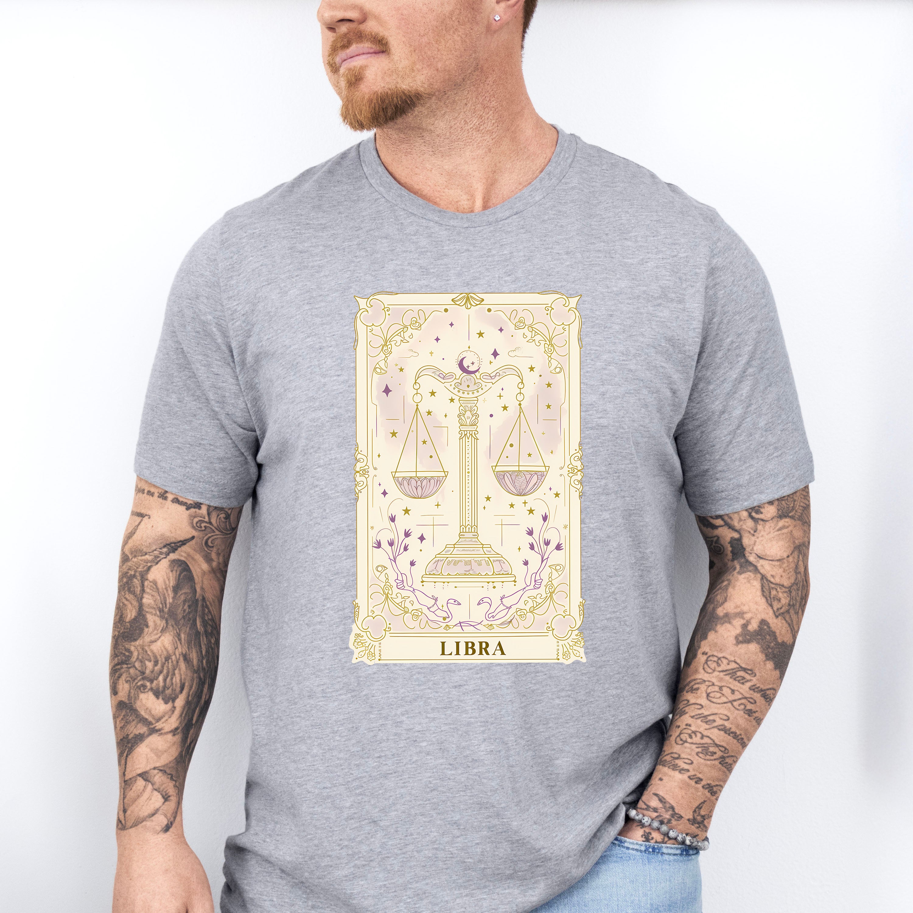 Libra Tarot Card - Zodiacs &amp; Horoscopes Unisex Crewneck T-Shirt Sweatshirt Hoodie