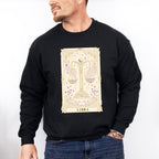 Libra Tarot Card - Zodiacs & Horoscopes Unisex Crewneck T-Shirt Sweatshirt Hoodie