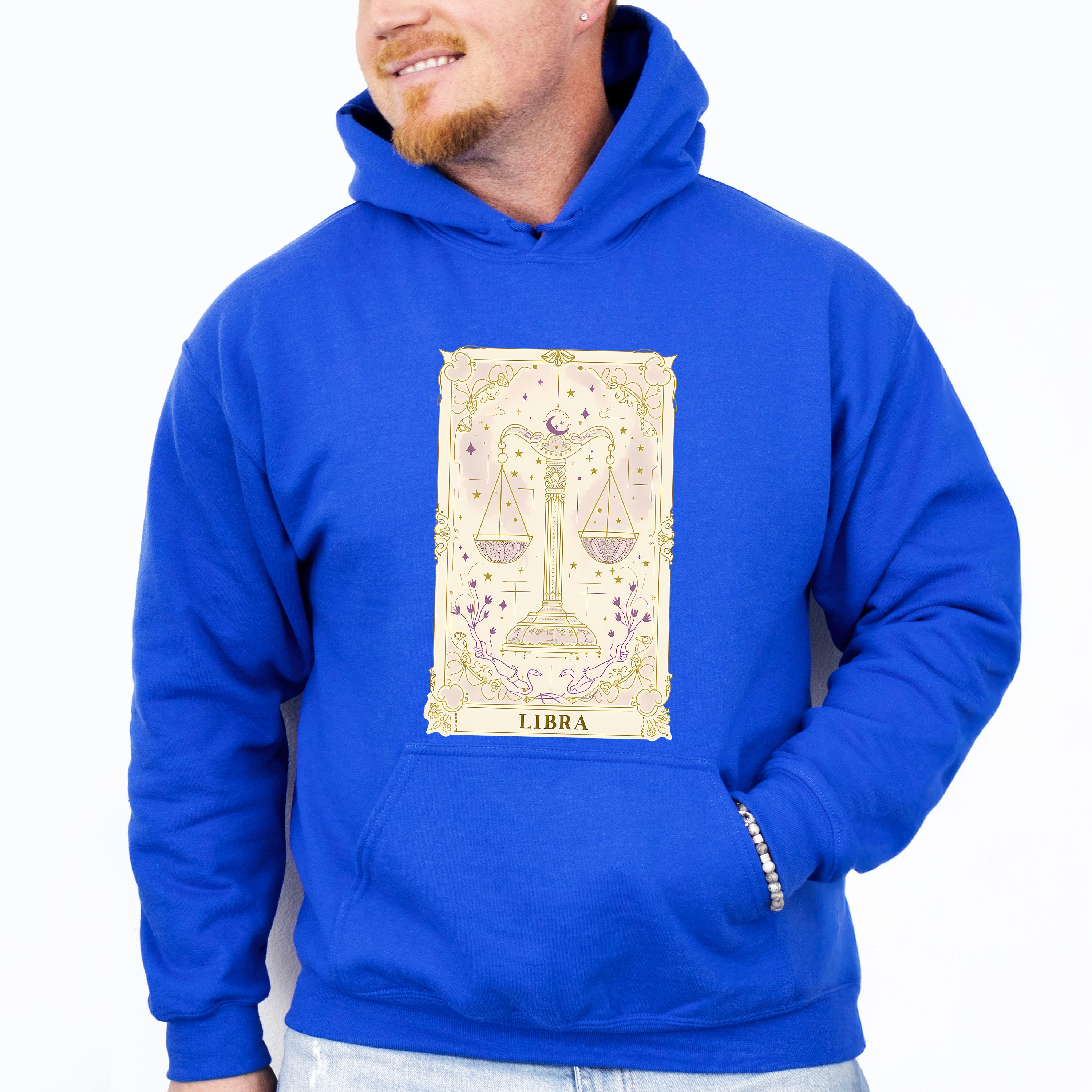 Libra Tarot Card - Zodiacs &amp; Horoscopes Unisex Crewneck T-Shirt Sweatshirt Hoodie