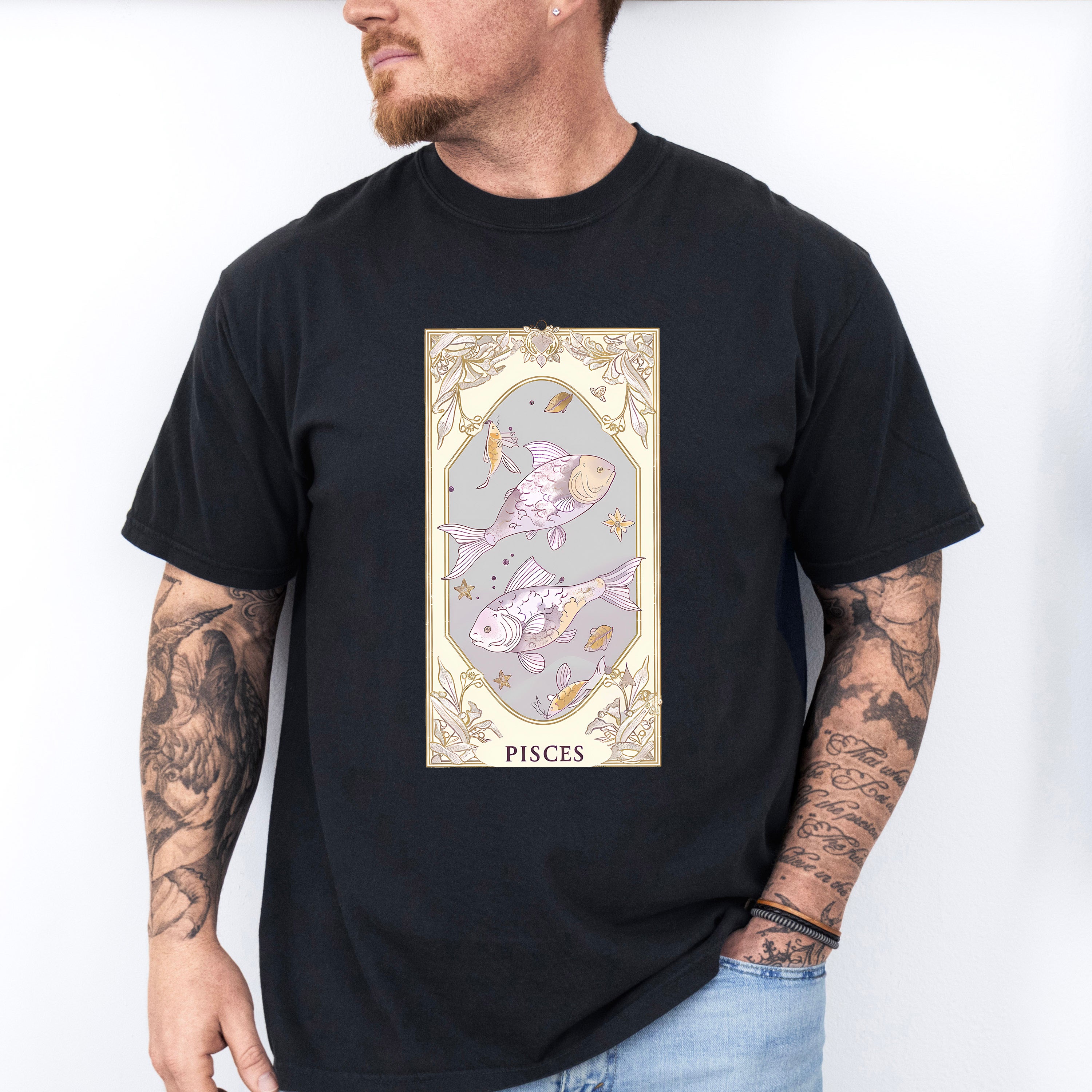 Pisces Tarot Card - Zodiacs &amp; Horoscopes Unisex Crewneck T-Shirt Sweatshirt Hoodie