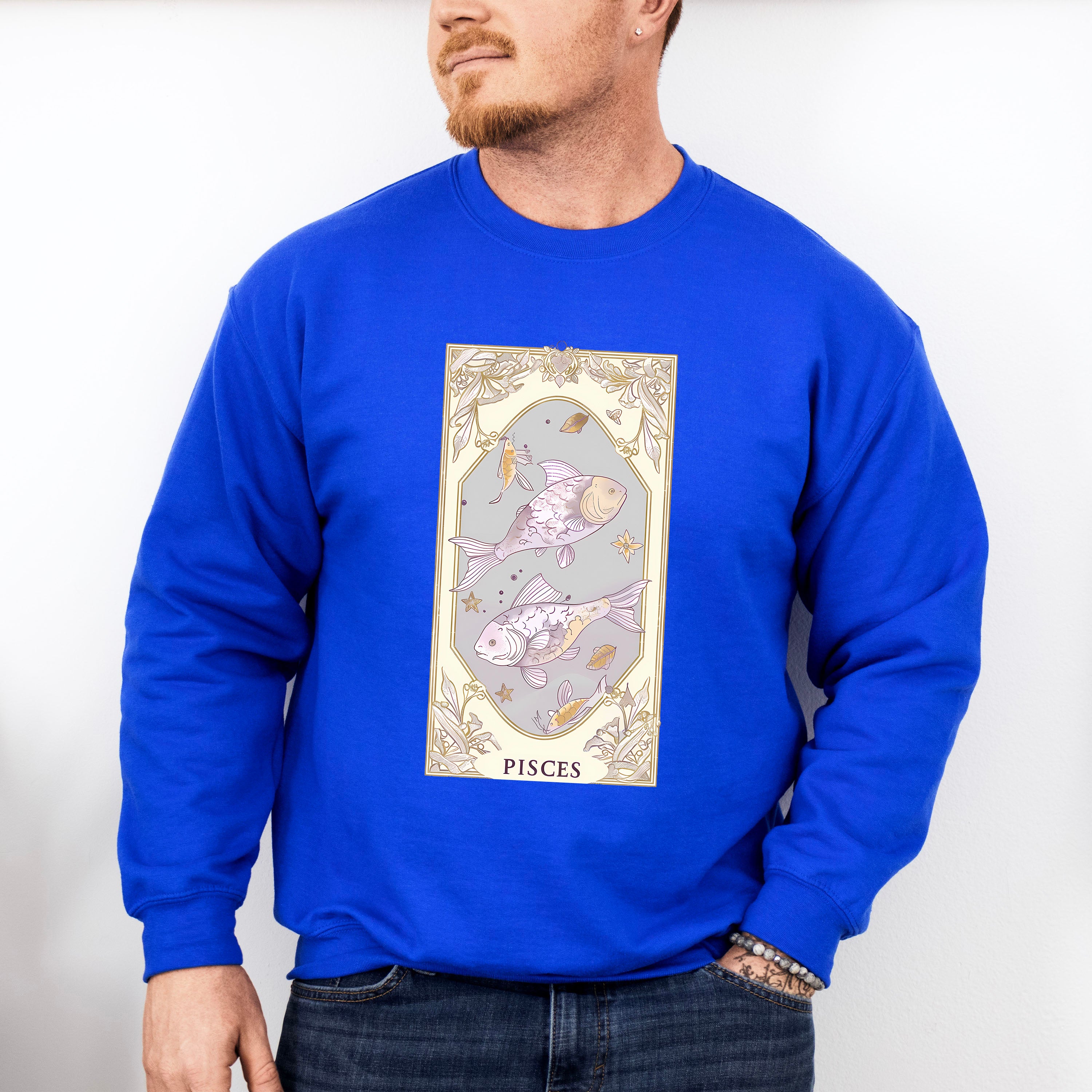 Pisces Tarot Card - Zodiacs &amp; Horoscopes Unisex Crewneck T-Shirt Sweatshirt Hoodie