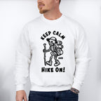 Keep Calm and Hike On Design - Hiking Unisex Crewneck T-Shirt Sweatshirt Hoodie